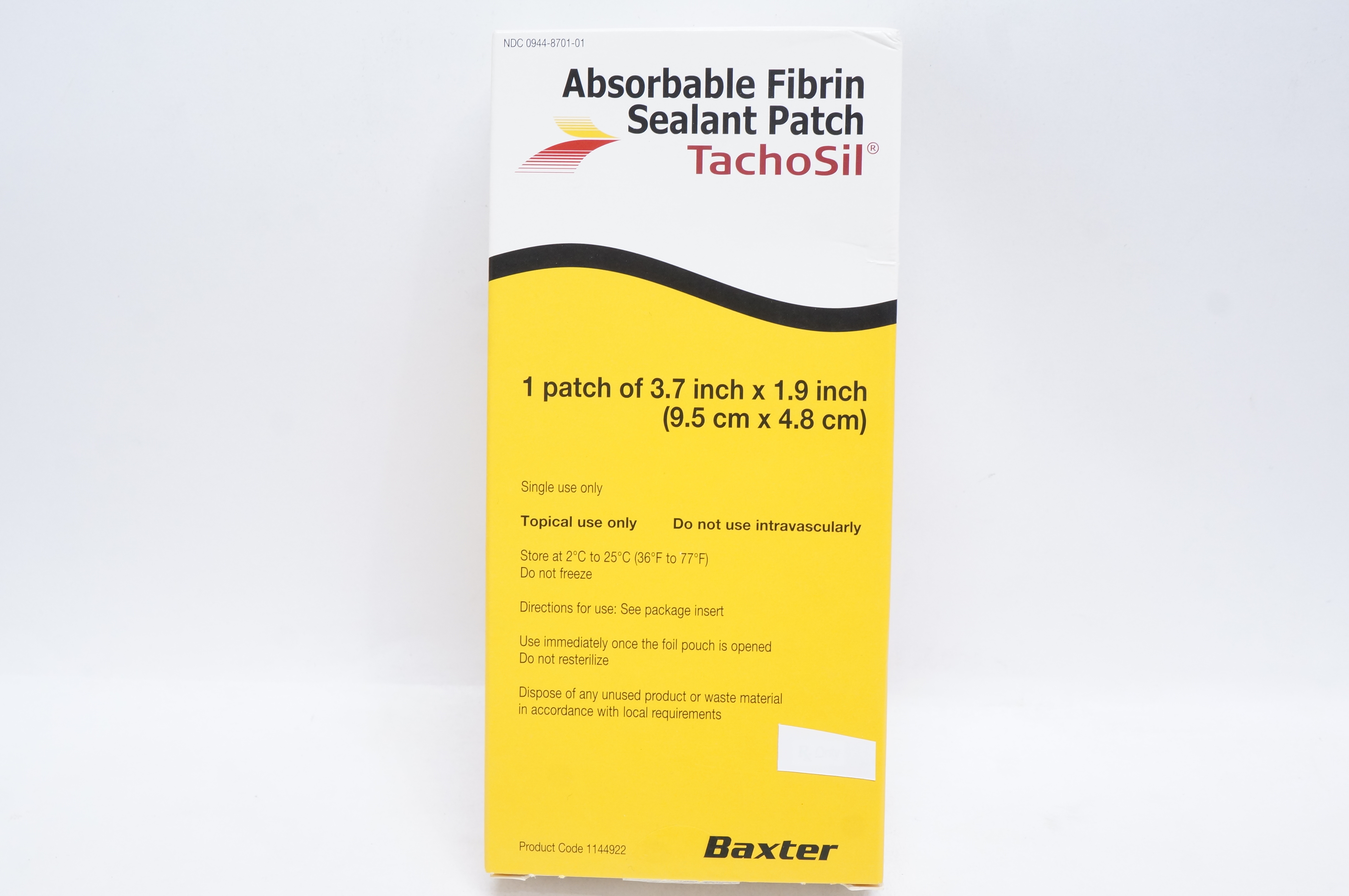 Baxter 1144922 Absorbable Fibrin Sealant Patch TachoSil 3.7inch x 1.9inch (x)