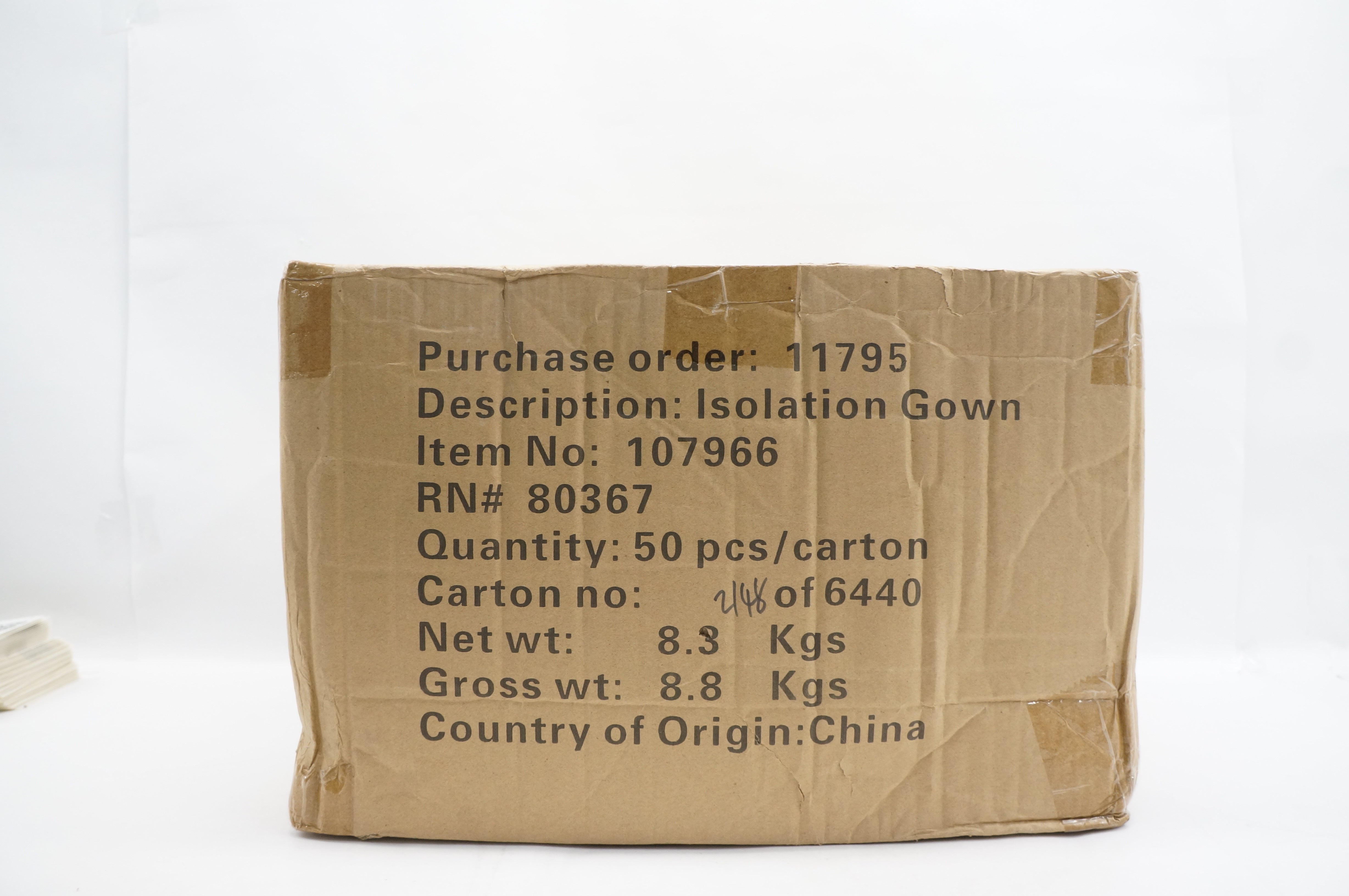 Jiaolu Textile 107966 Isolation Gown - Case of 50