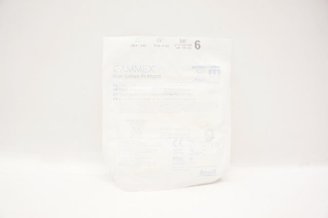 Ansell 20685960 Gammex Non-Latex PI Micro Polyisoprene Surgical Gloves Size 6