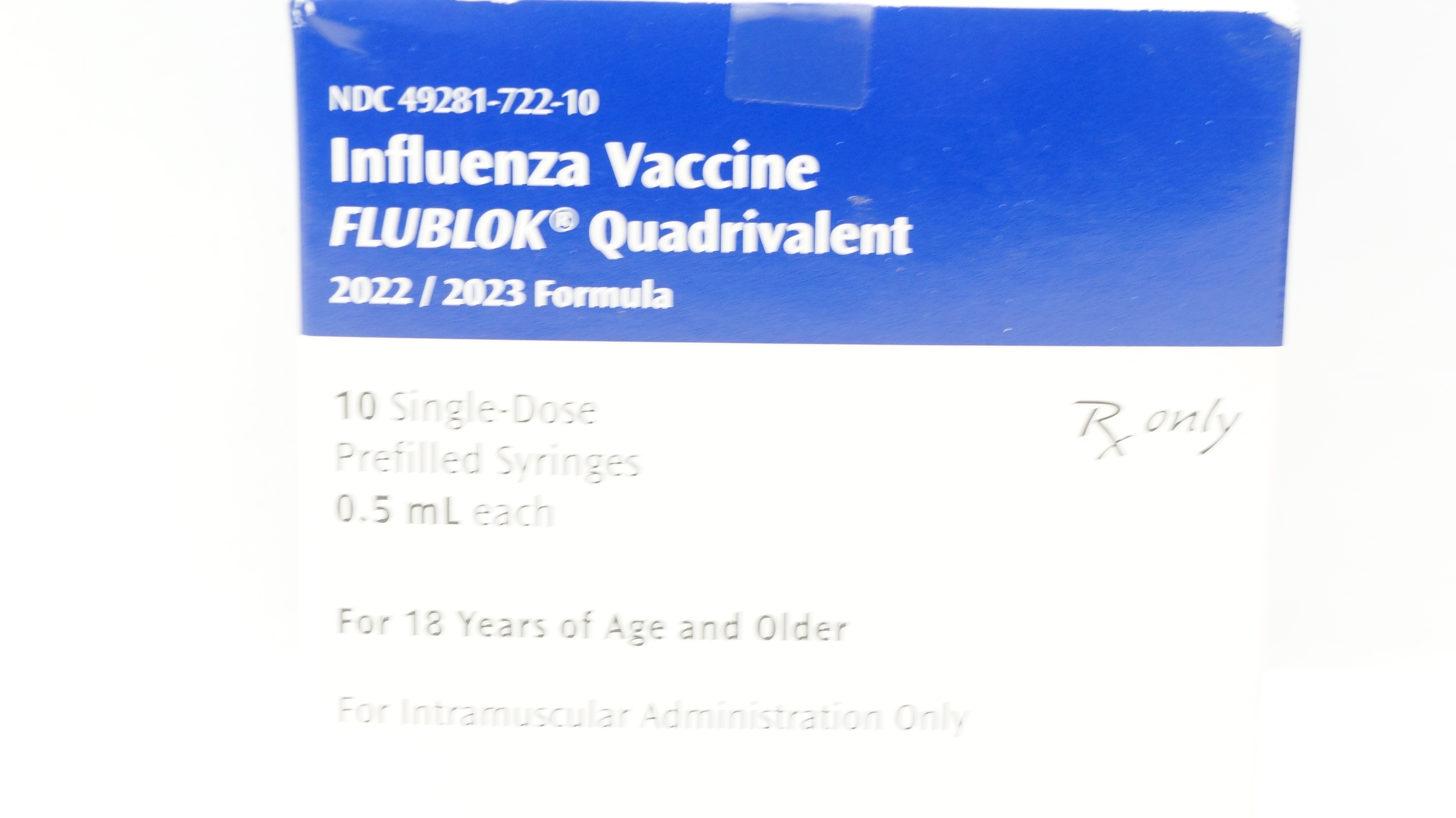 Protein Sciences Influenza Vaccine Flublok Quadrivalent 0.5mL each - Box of 10