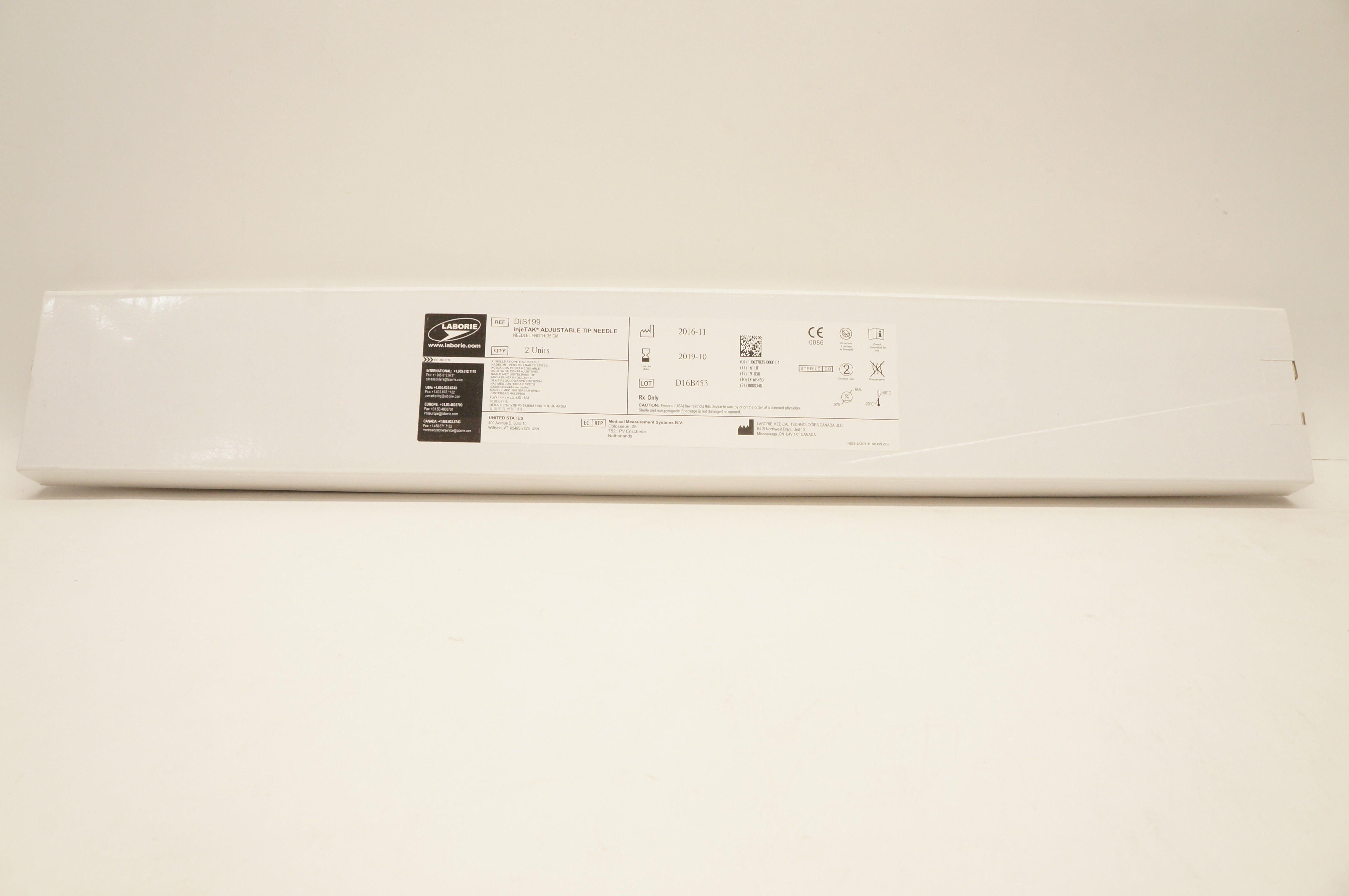 Laborie DIS199 InjeTak Adjustable Tip Needle - Box of 2 (x)