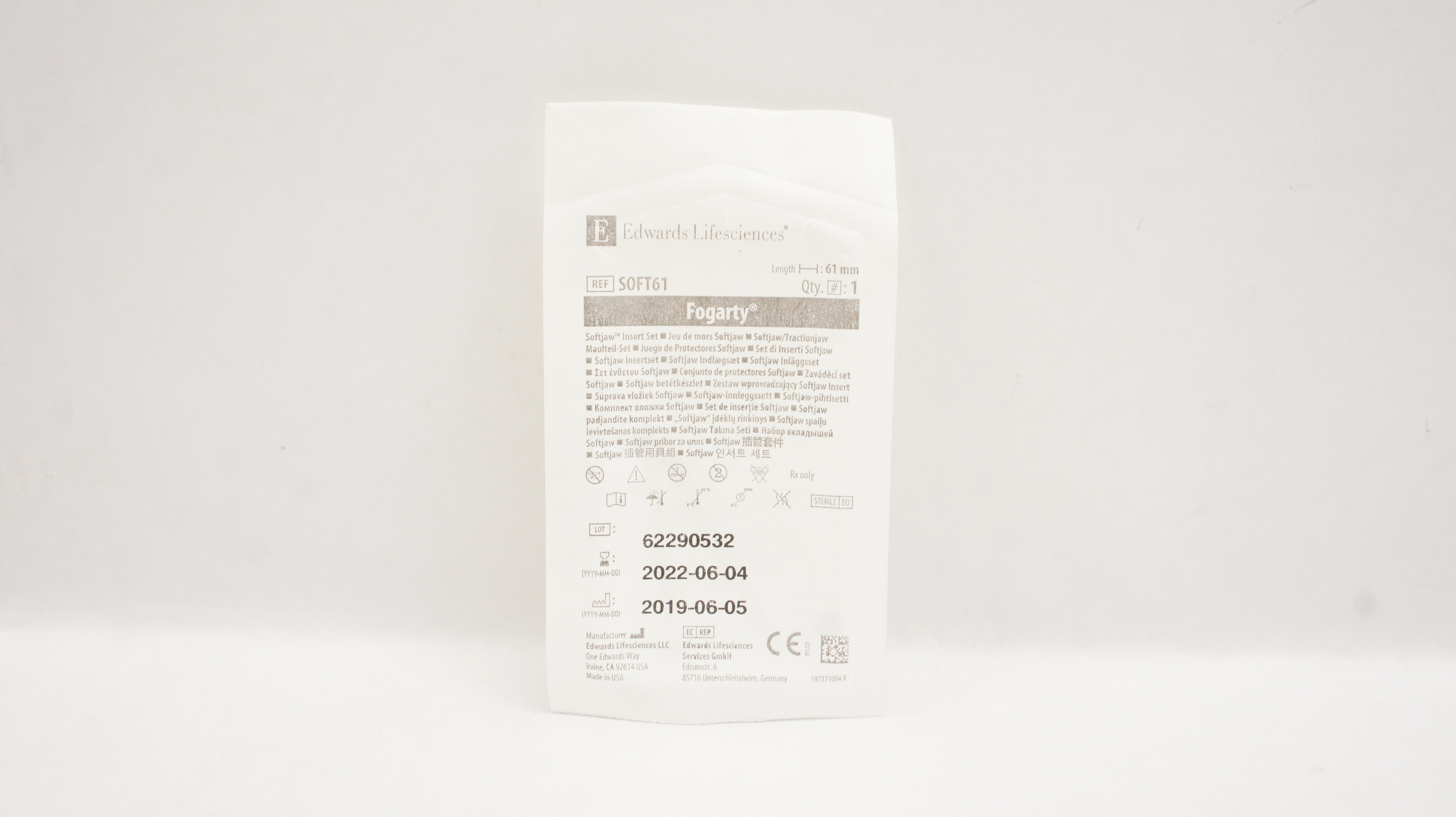 Edwards Lifesciences SOFT61 Fogarty Softjaw Insert Set 61mm (x)