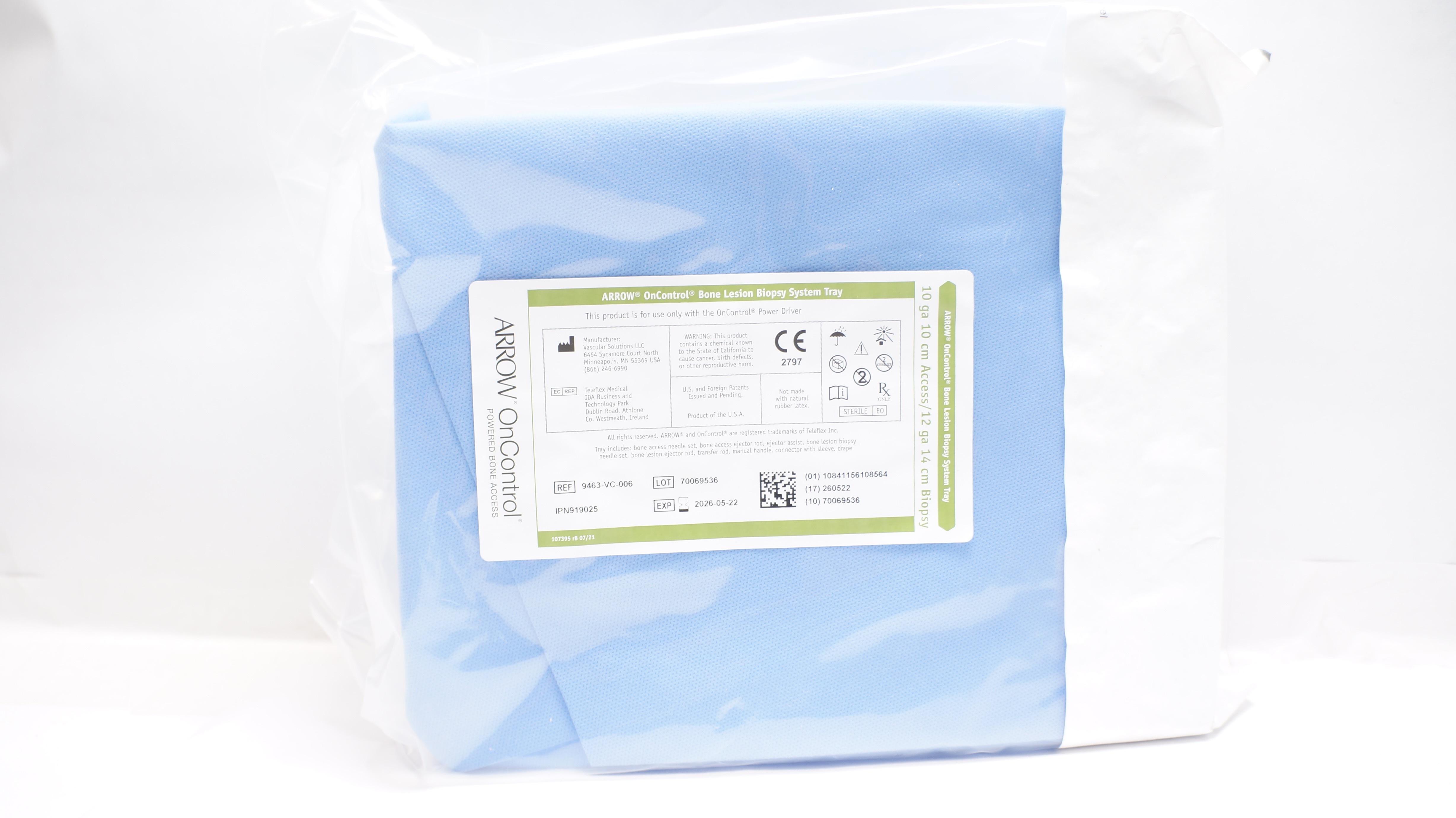 Vasular Sulutions 9463-VC-006 Arrow OnControl Bone Lesion Biopsy System Tray