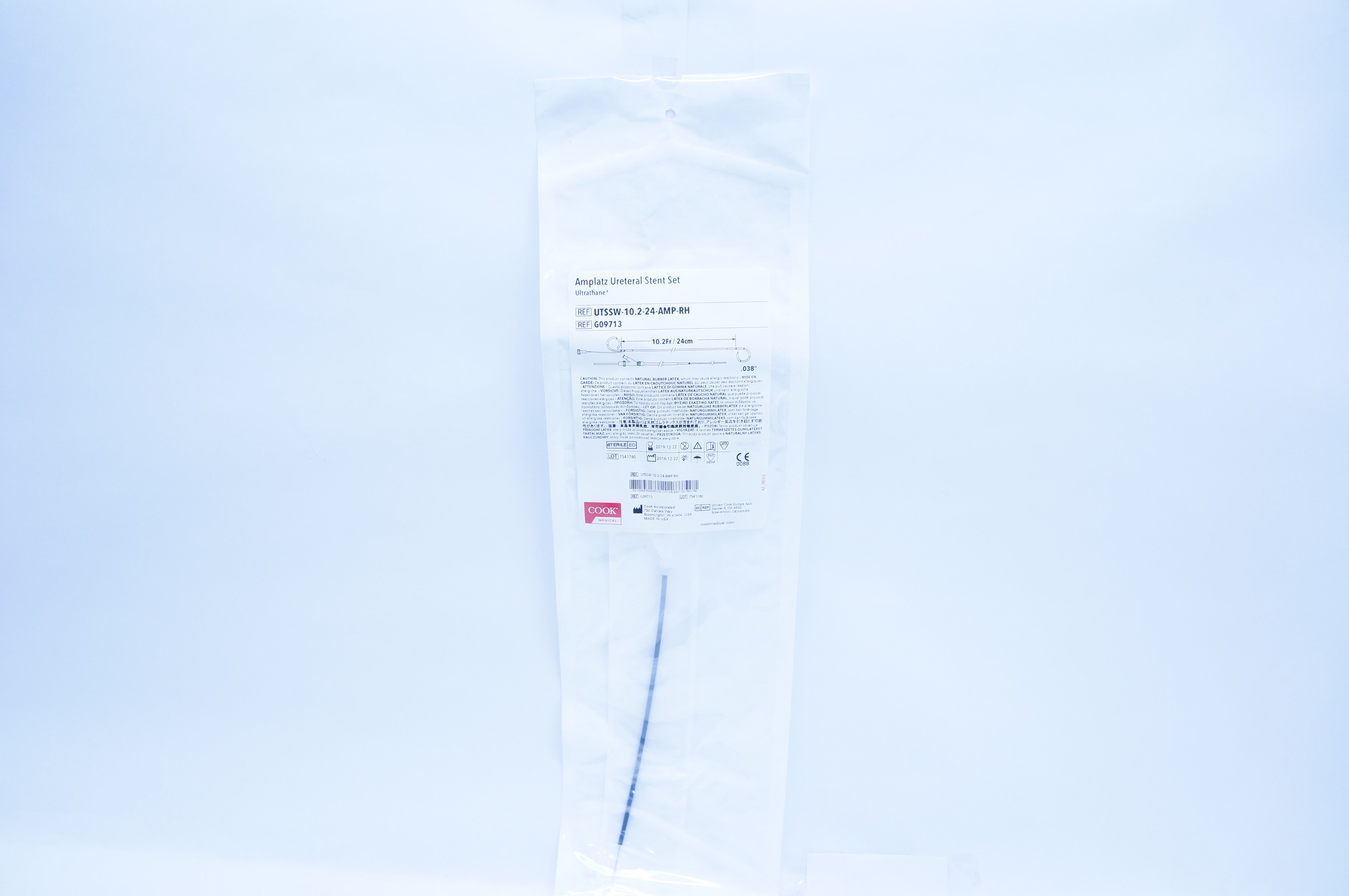 Cook Medical G09713 Amplatz Ureteral Stnt Set 10.2 Fr/24cm x 0.038 inch (x)