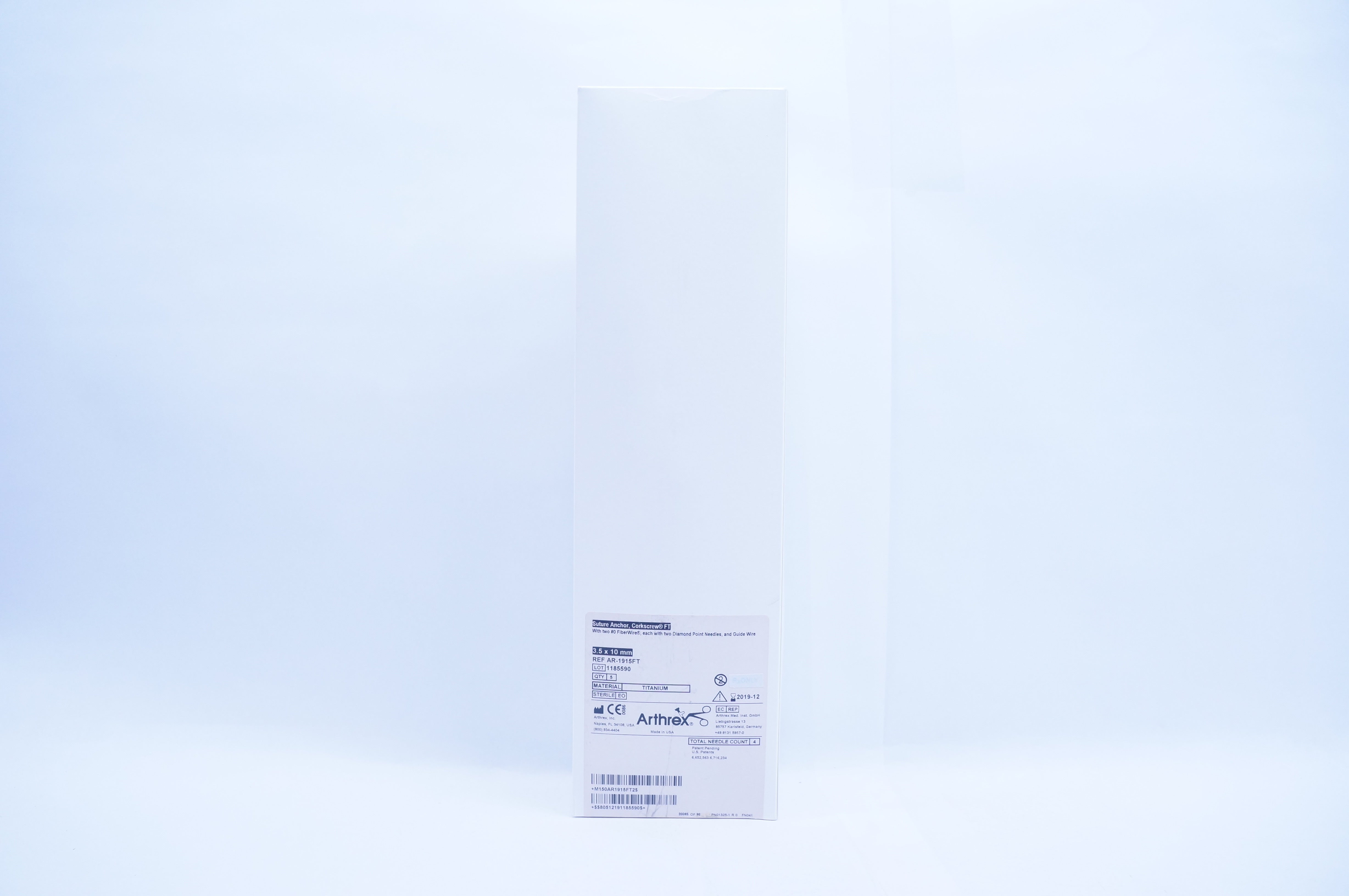 Arthrex AR-1915FT Stre Anchor, Corkscrew FT With Two #0 FiberWire 3.5 x 10mm(x)