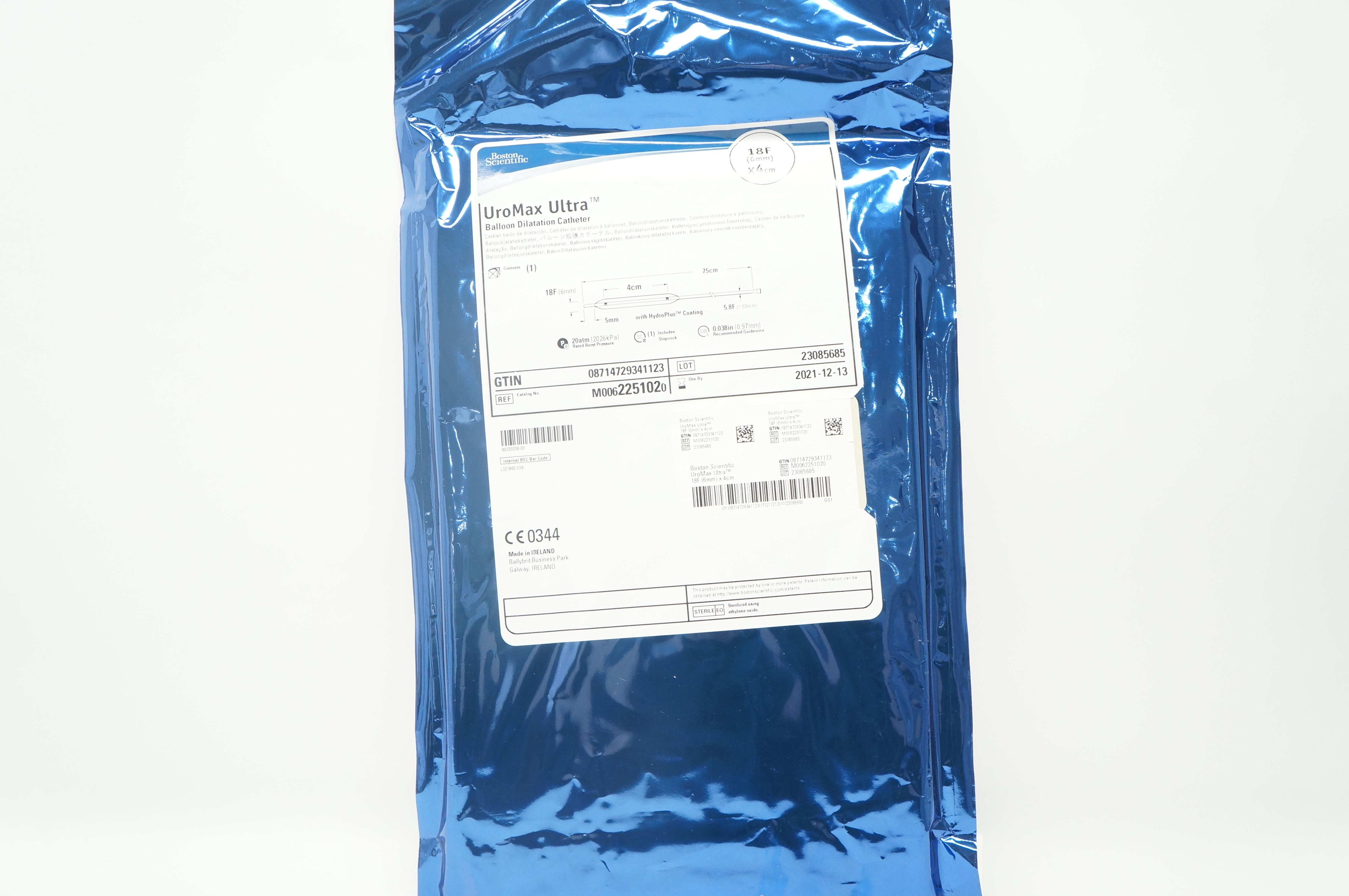 Boston Scientific M0062251020 UroMax Ultra Balloon Dilatation Cath.18F x 4cm (x)