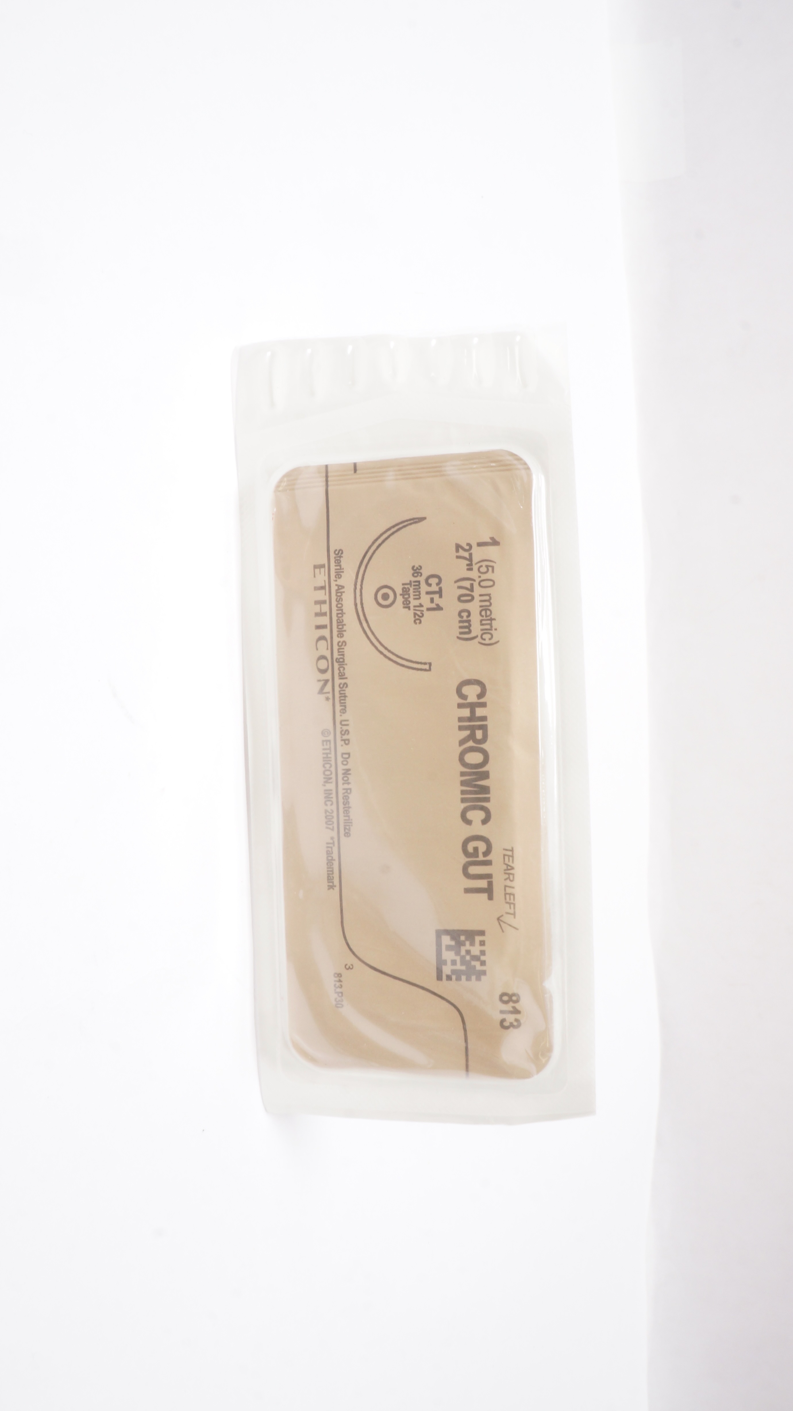 Ethicon 813 1 Chromic Gut CT-1 36mm 1/2c Taper 27inch (x)