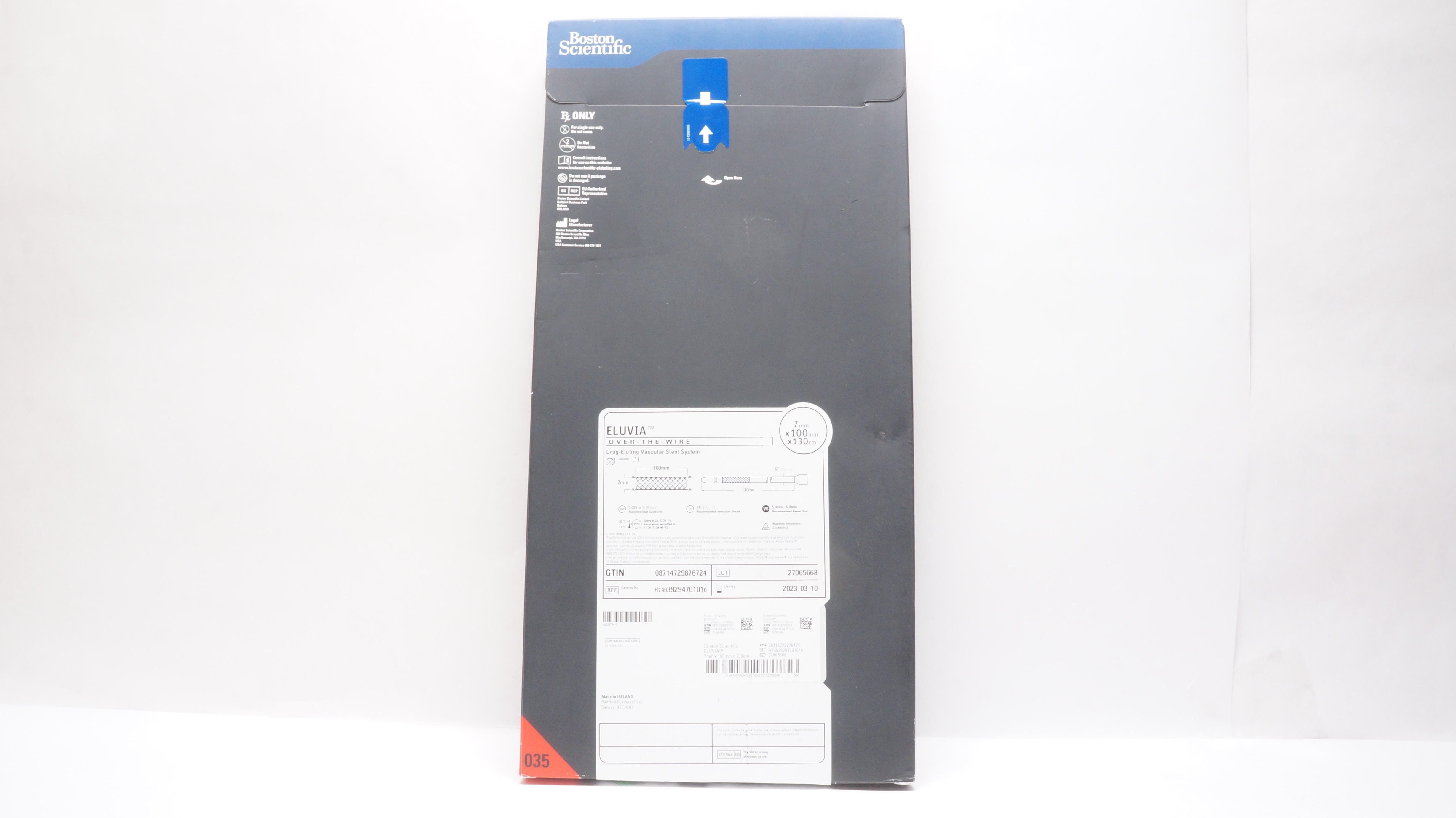 Boston Scientific 3929470101 Eluvia Drug-Eluting Stnt. 7mm x 100mm x 130cm (x)