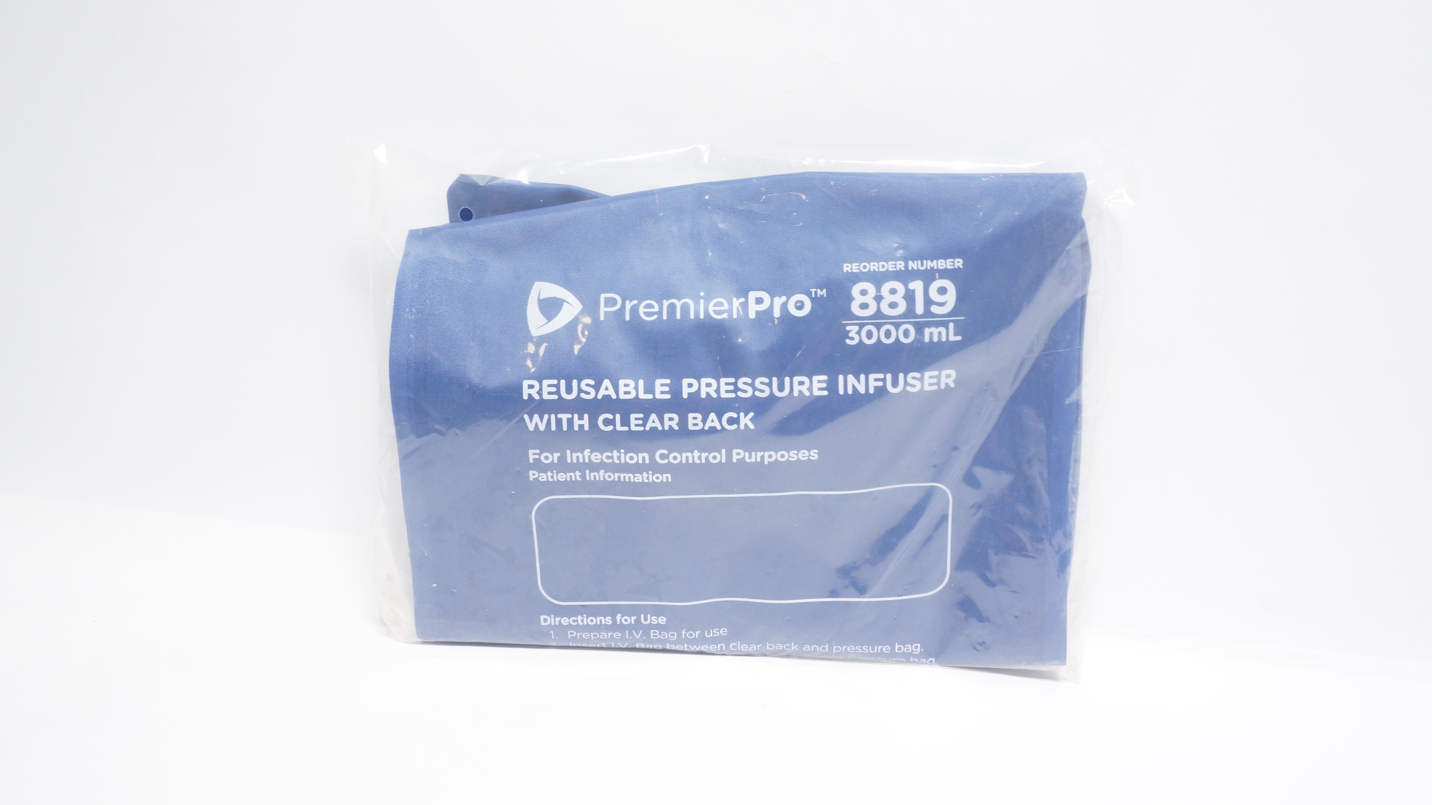Premier Pro 8819 Reusable Pressure Infuser W/Clear Back 3000ml