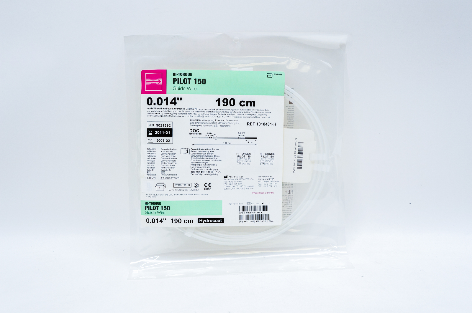 Abbott 1010481-H Hi-Torque PILOT 150 Guide Wire 0.014inch x 190cm (x)