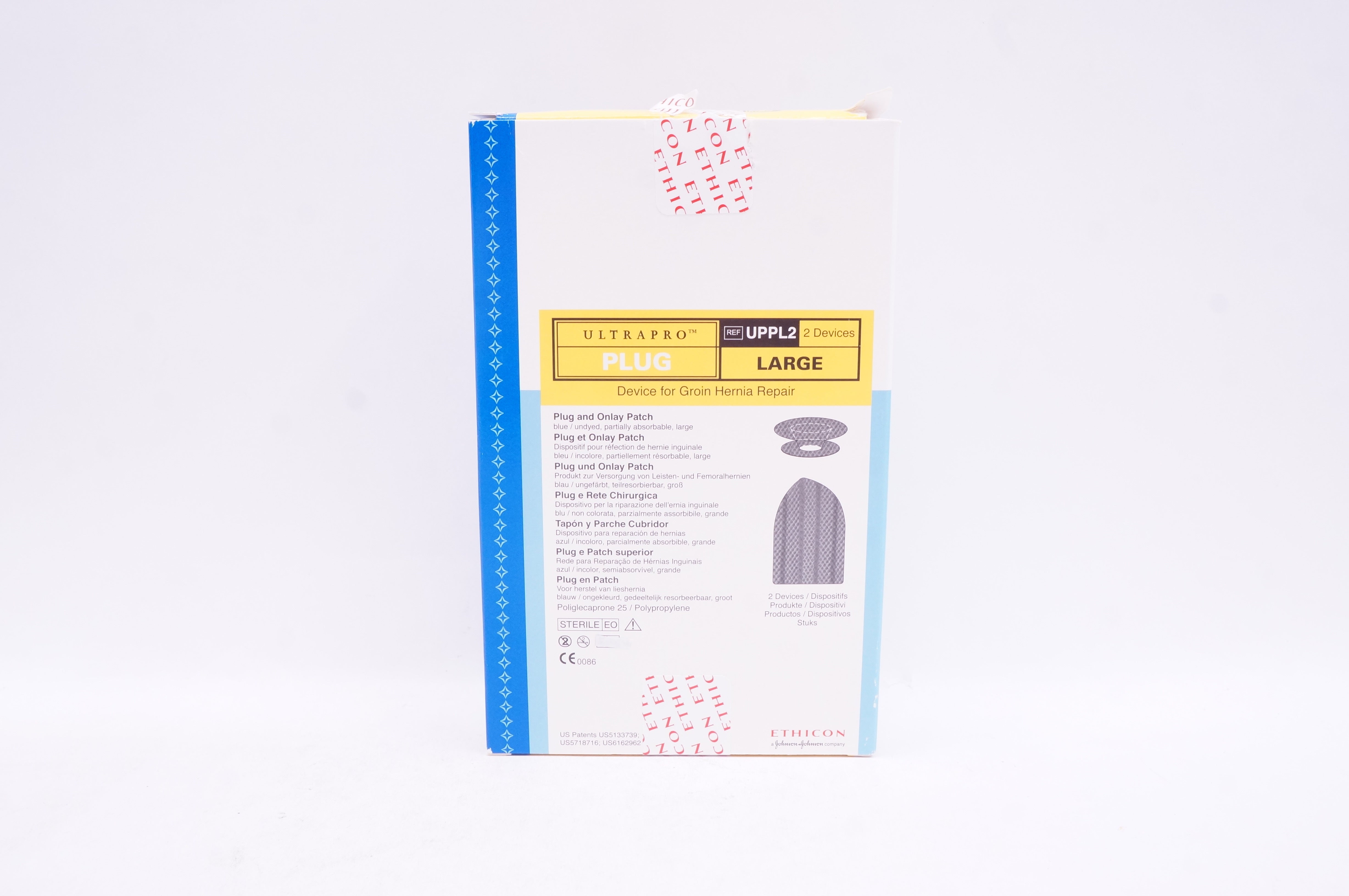 Ethicon UPPL2 Ultrapro Device for Groin Hernia Repair - Box of 1 (x)