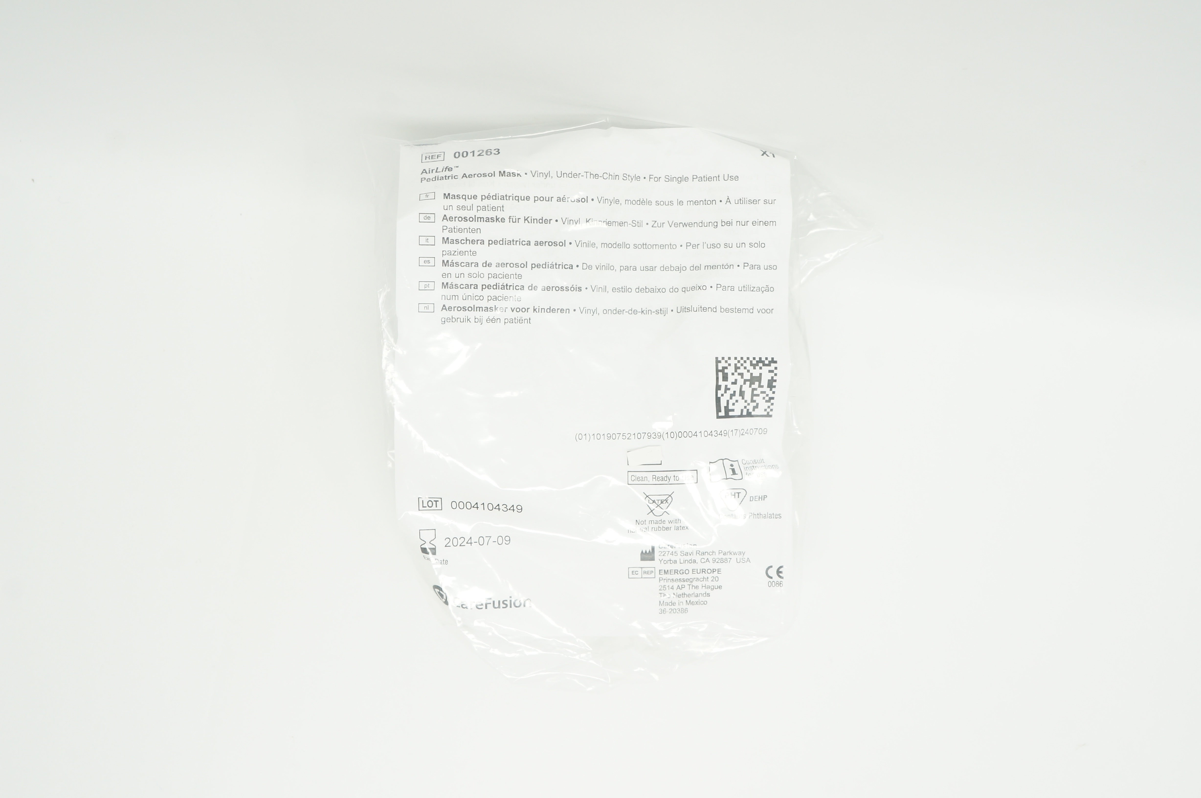 CareFusion 001263 AirLife Pediatric Aerosol Mask