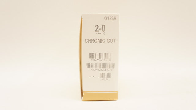 Ethicon G123H 2-0 Chromic Gut SH 26mm 1/2c Taper 27inch (x) - Box of 24