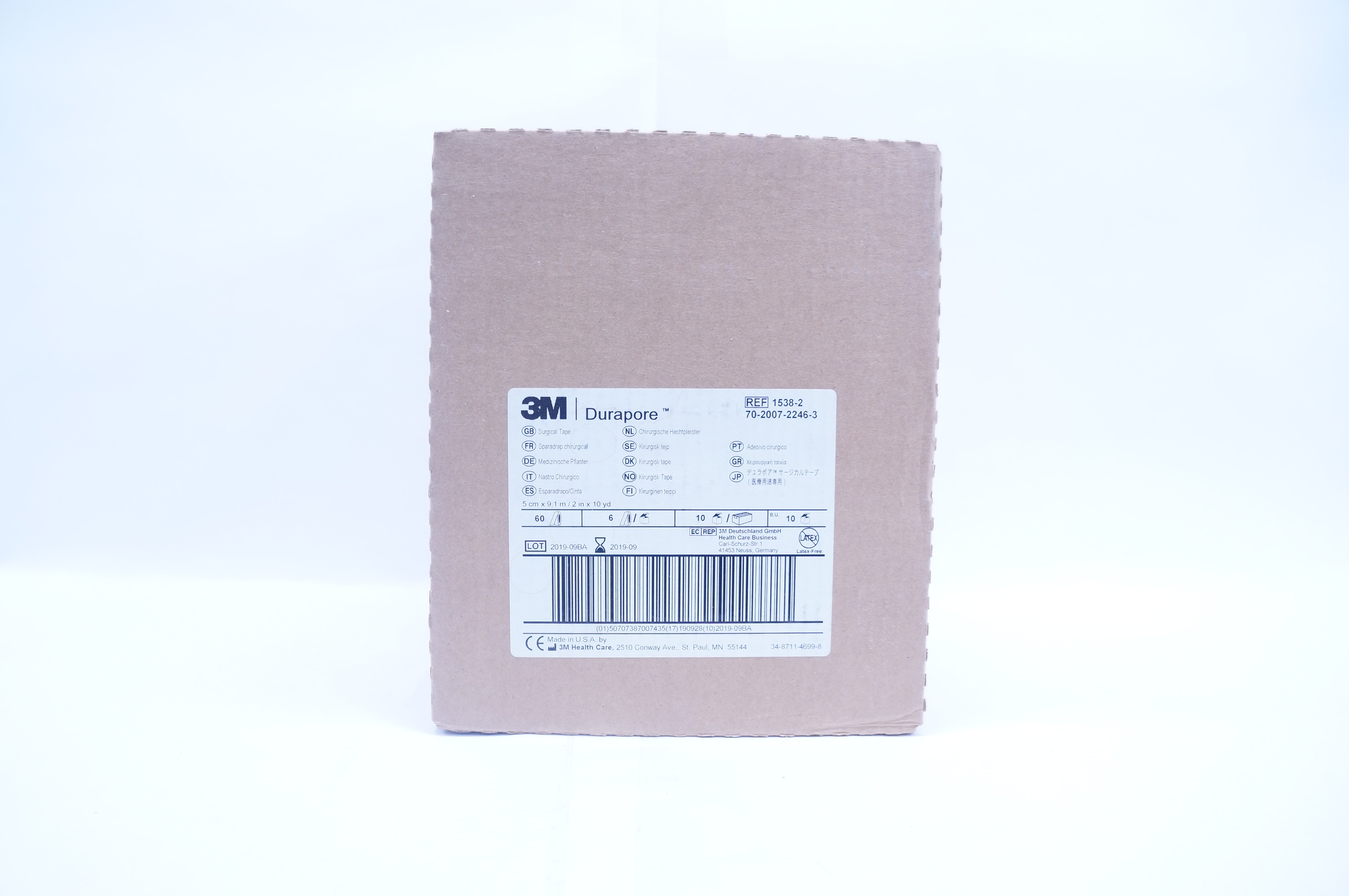 3M 1538-2 Durapore Surgical Tape 2inch x 10yd. (x) - Case of 60