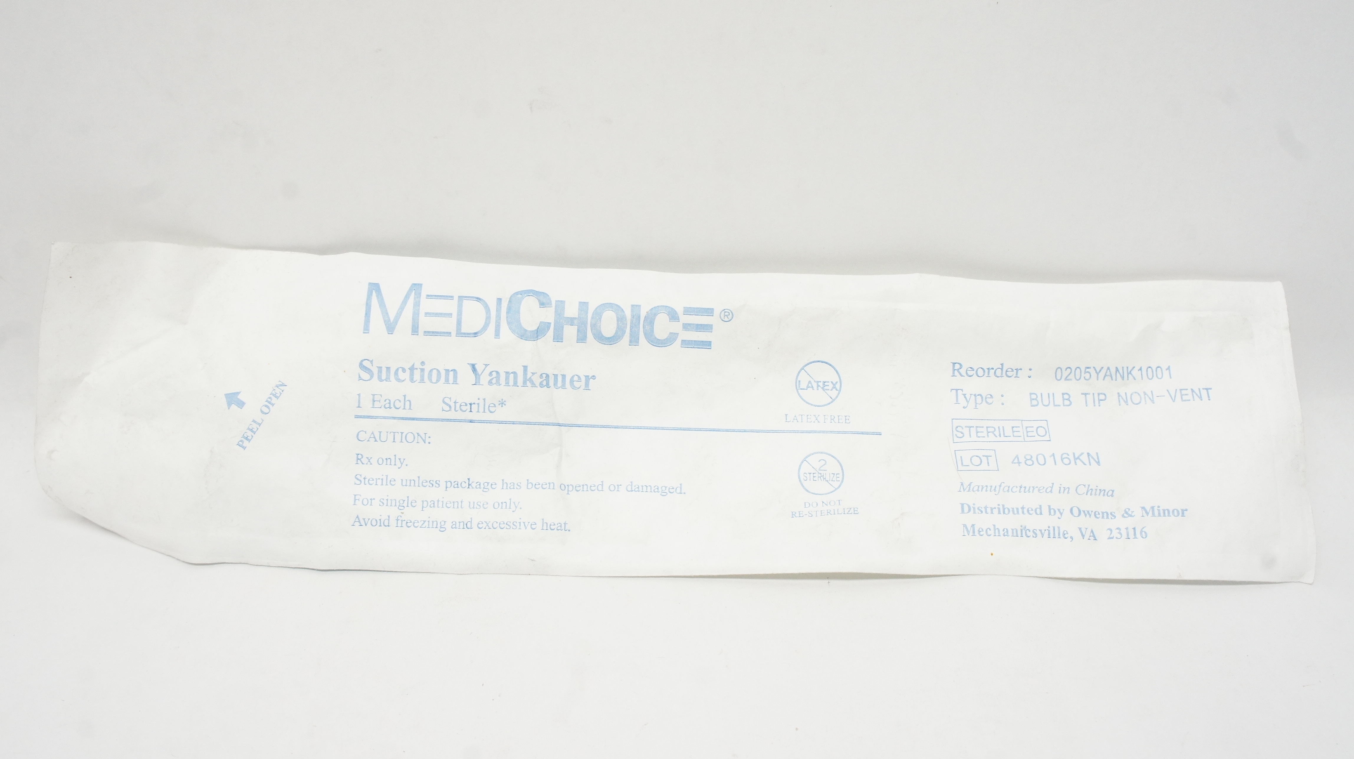 MediChoice 0205YANK1001 Suction Yankauer Bulb Tip Non-Vent