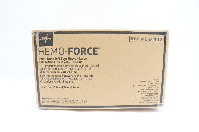 Medline MDS620L2 Hemo-Force Intermittent DVT Foot Sleeve-Large,13-16in-Case of 10