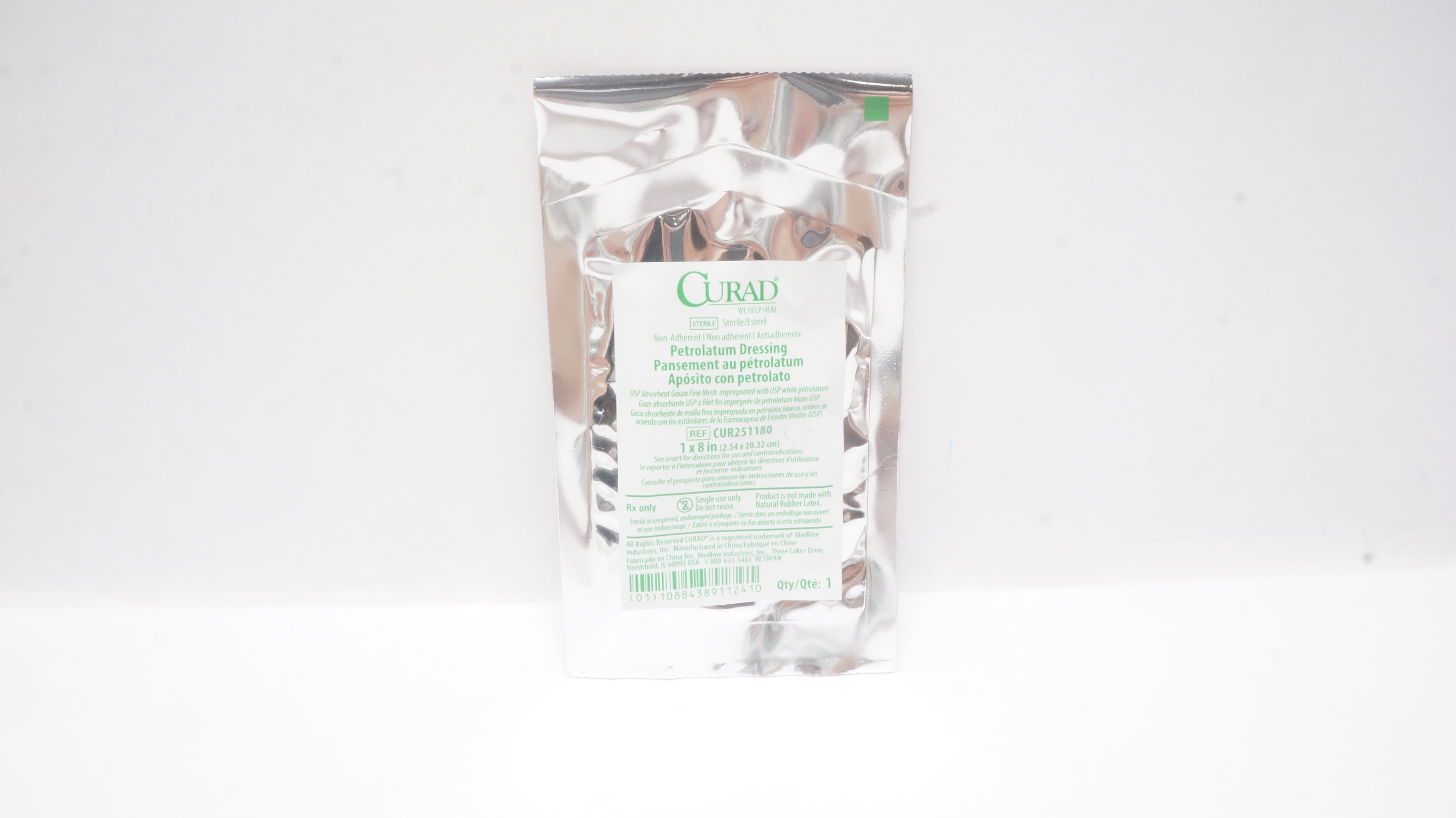 Curad CUR251180 Petrolatum Dressing 1inch x 8inch (x)