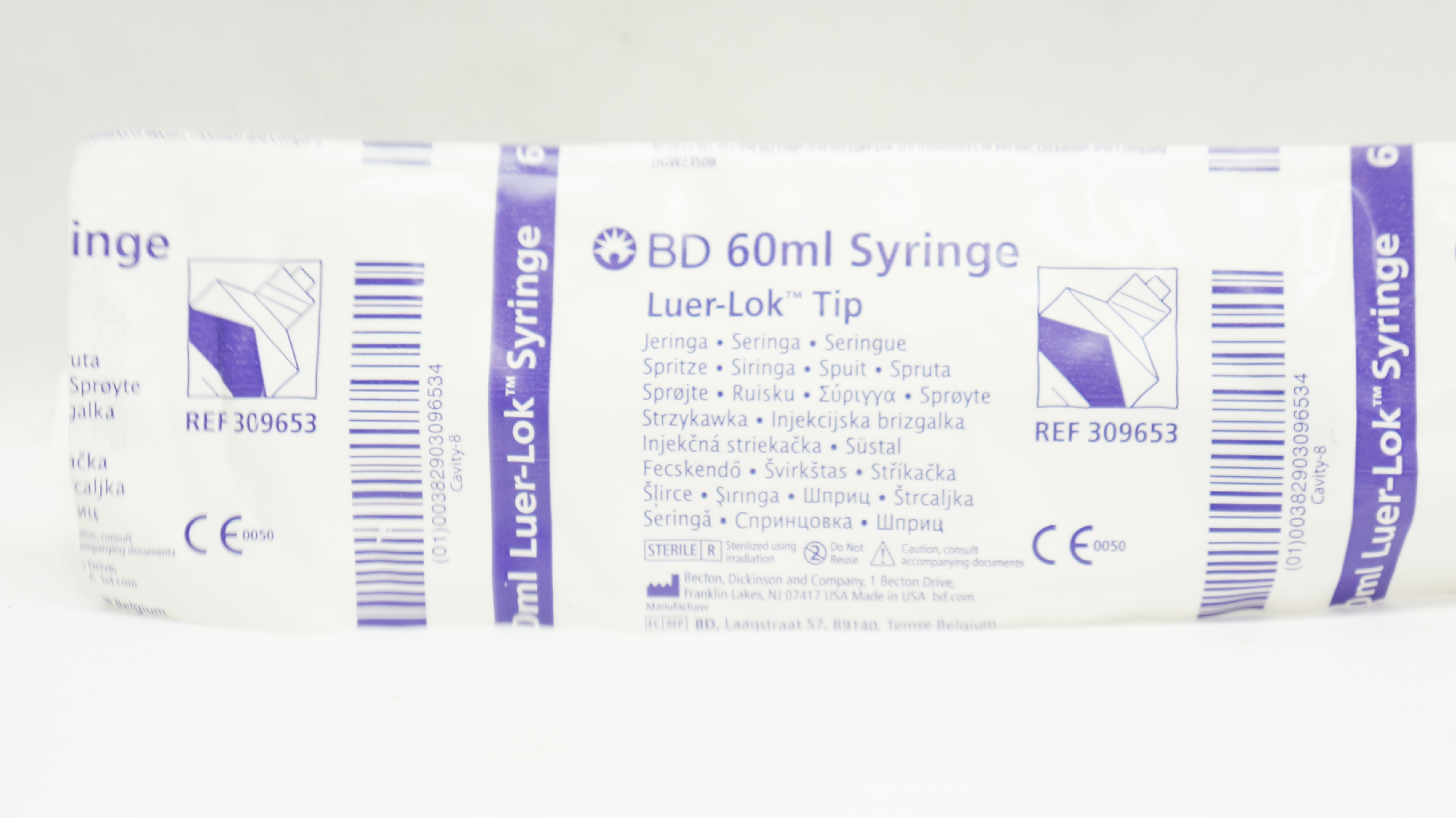 BD 309653 60ml Syringe Luer-Lok Tip (x)