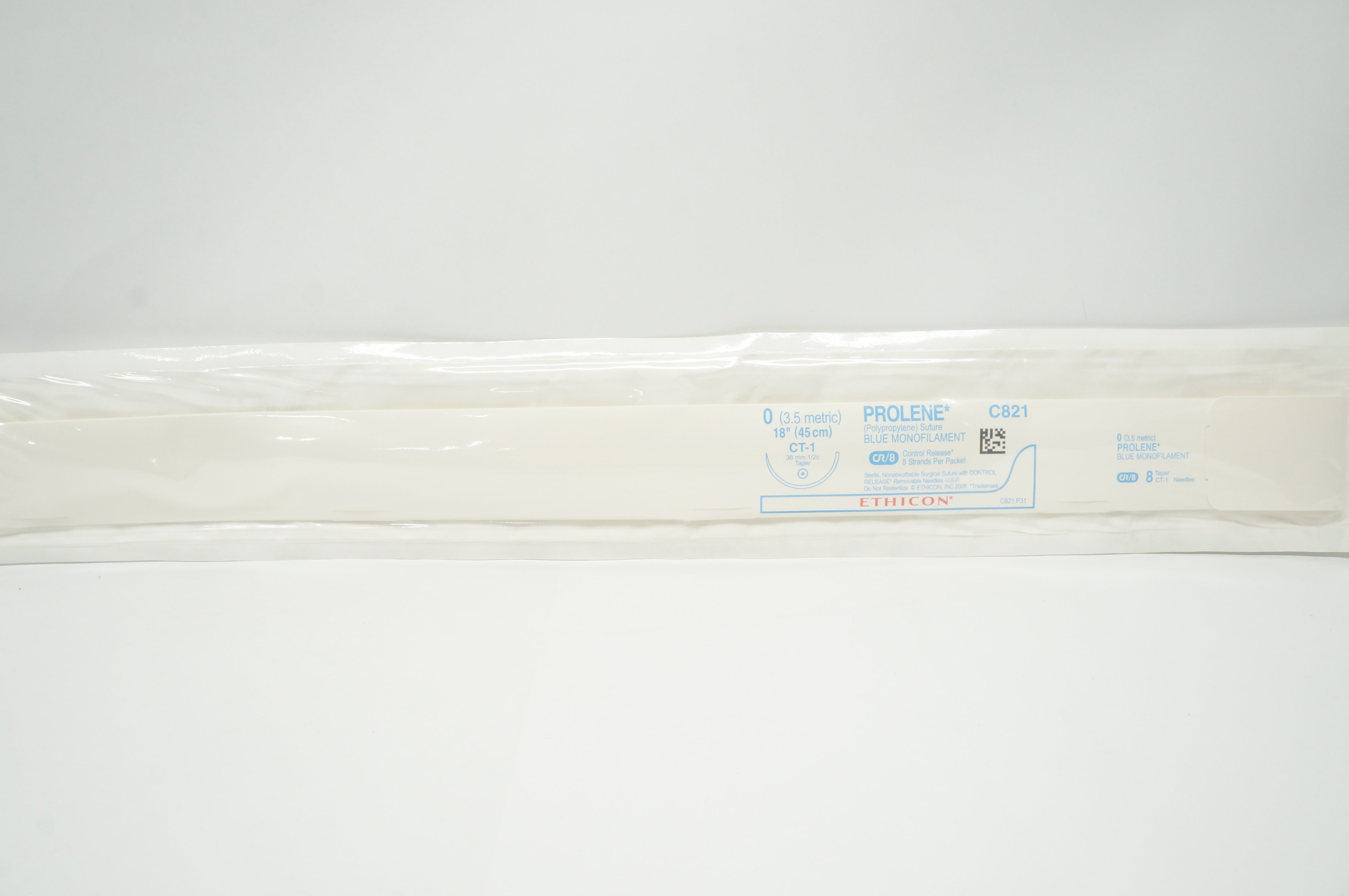 Ethicon C821 0 PROLENE CT-1 36mm 1/2c Taper 18inch (x)