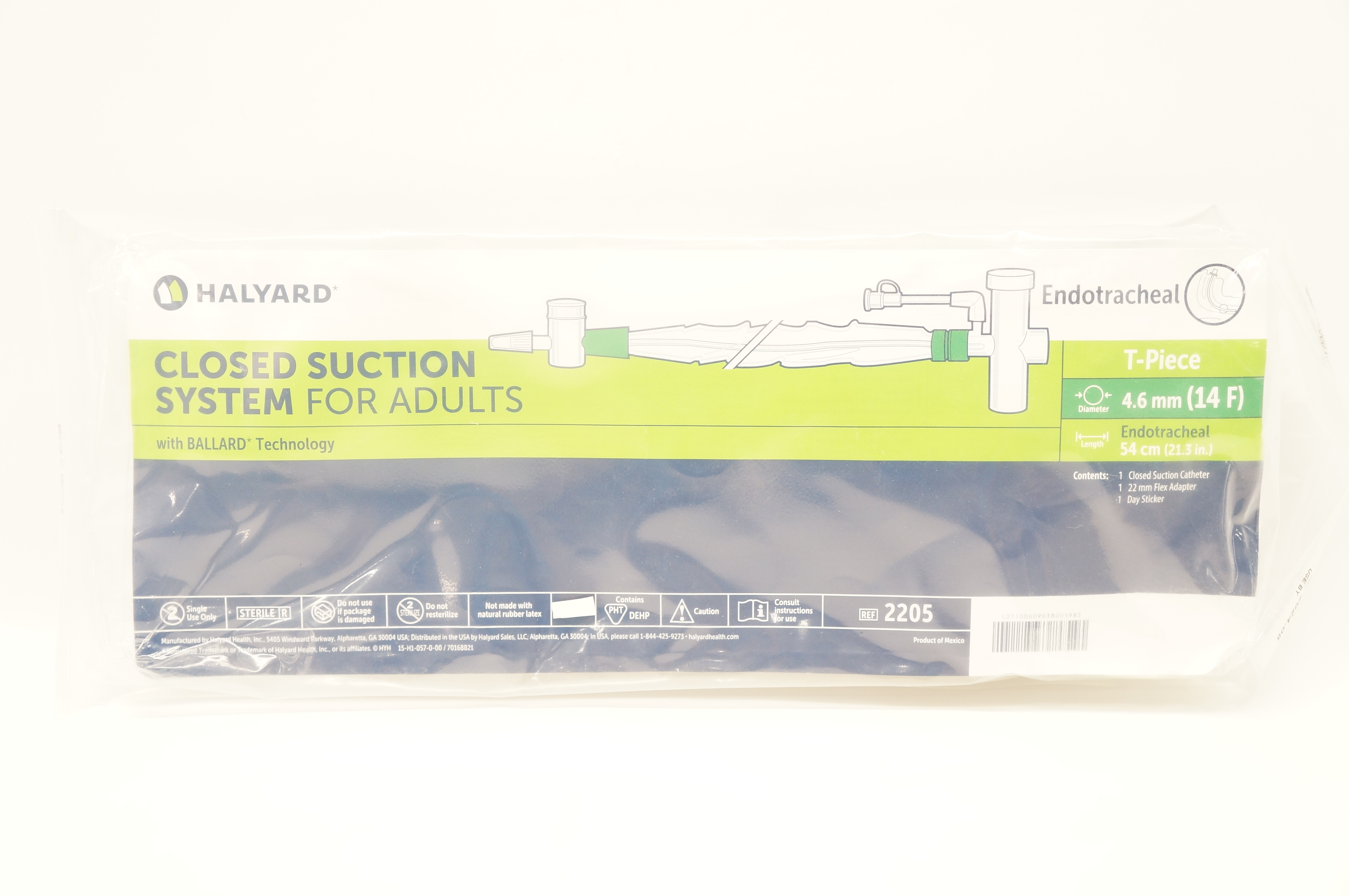 Halyard 22058 Closed Suction System for Adults 14F