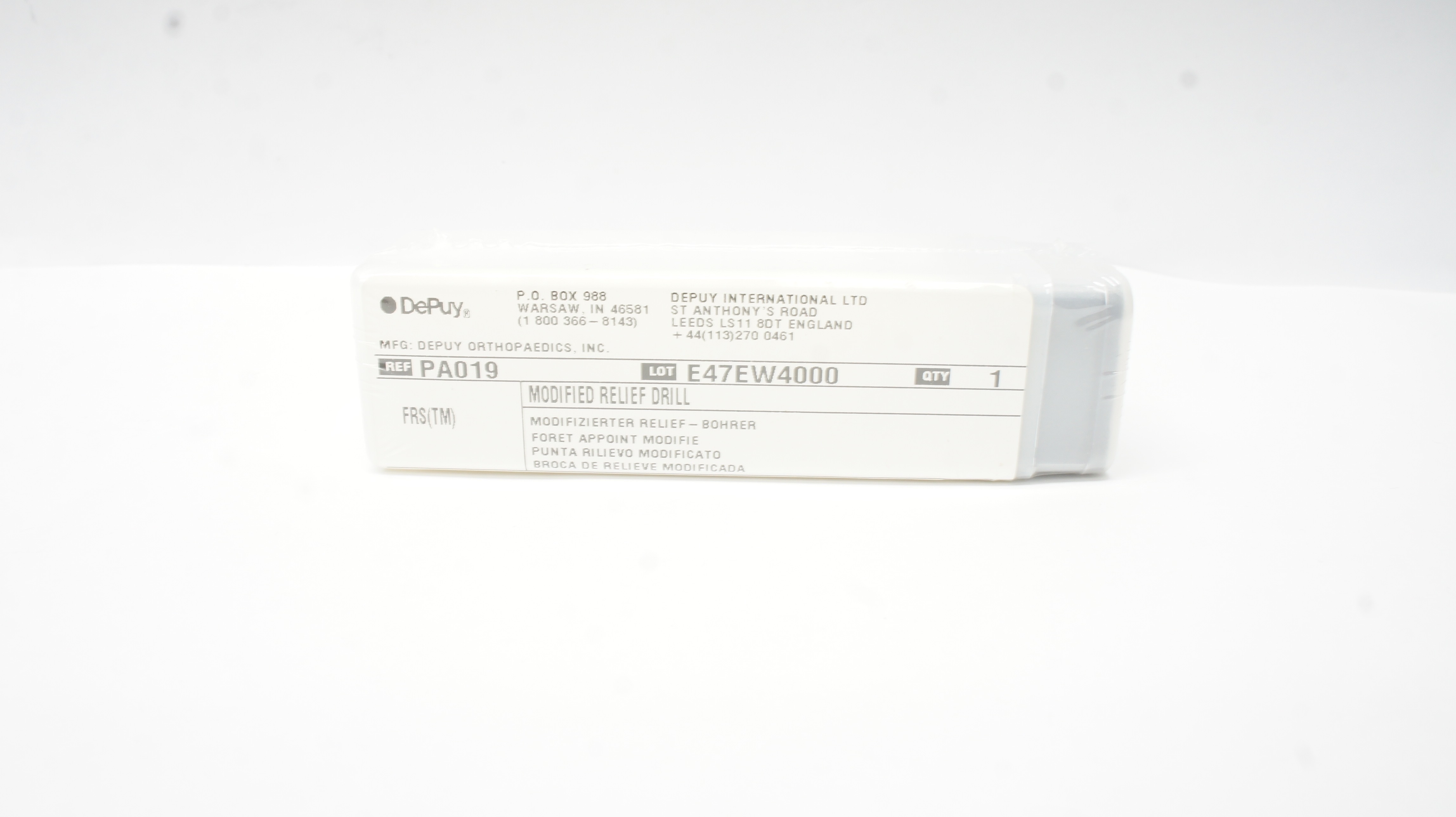 DePuy PA019 Modified Relief Drill