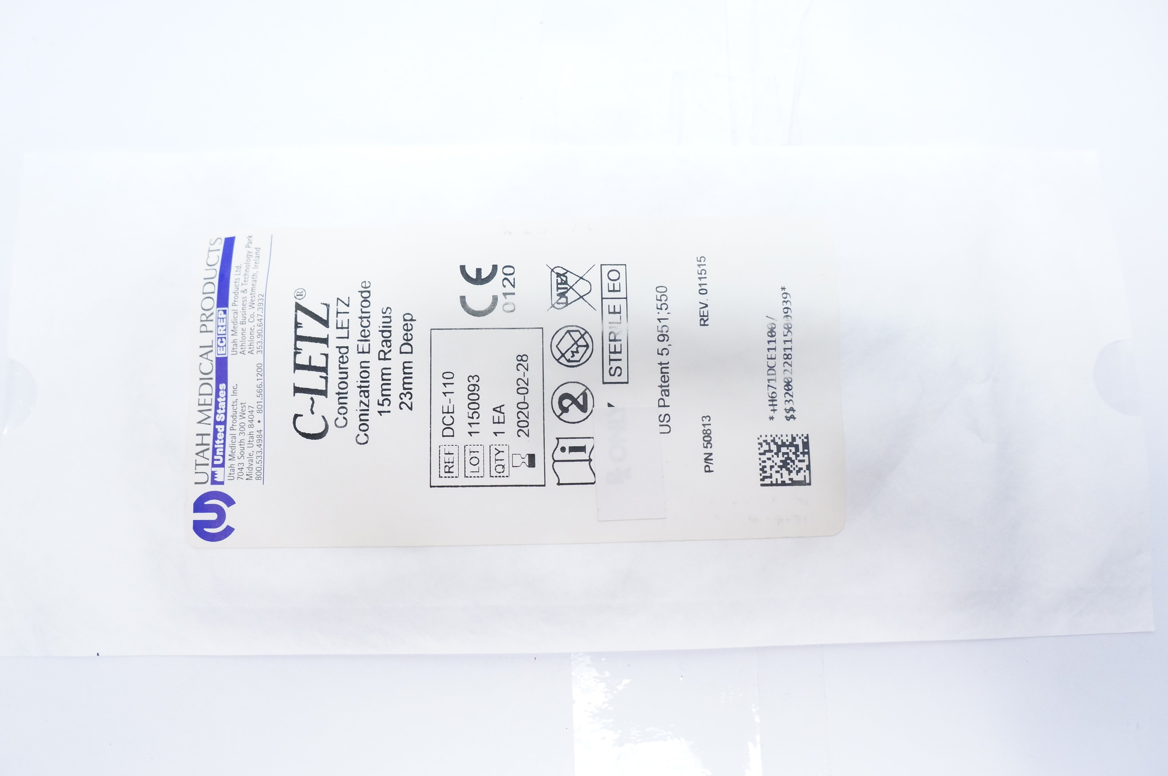 Utah Medical DCE-110 C-LETZ Conization Electrode 15mm x 23mm (x)