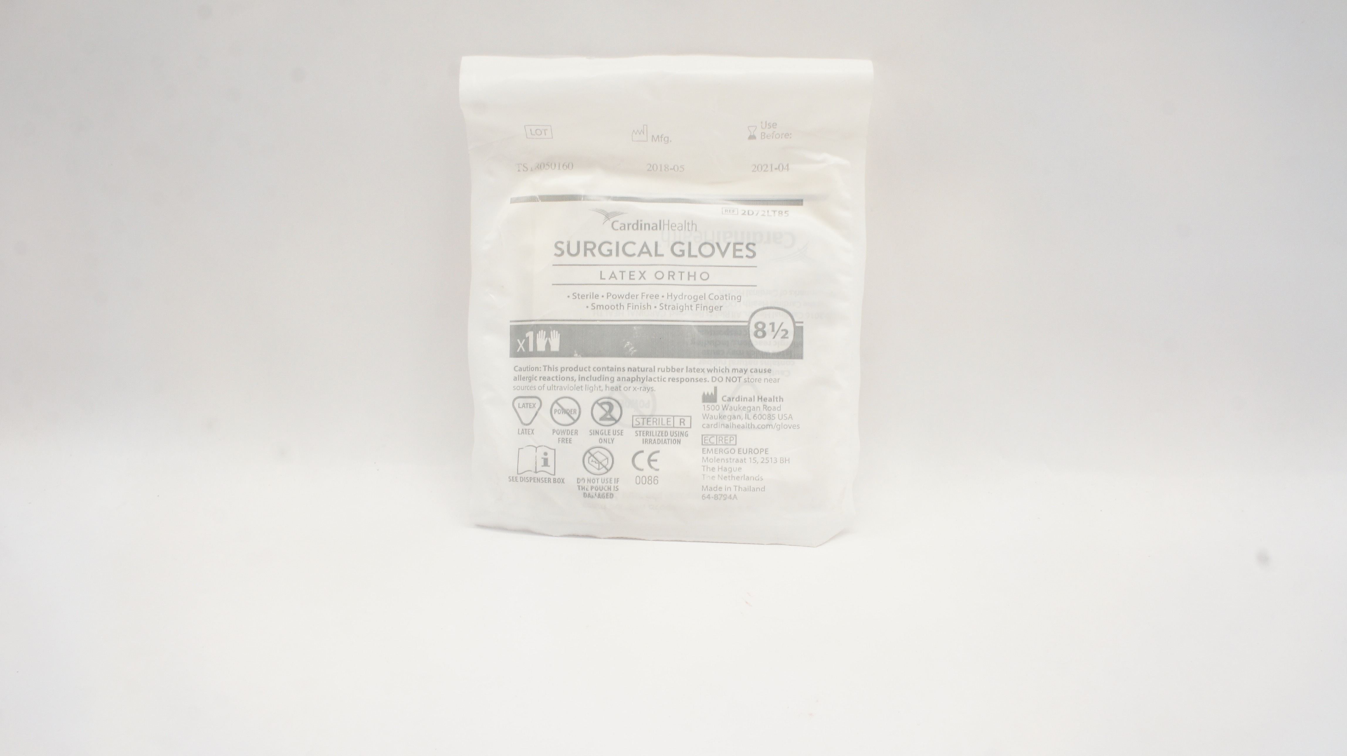 Cardinal Health 2D72LT85 Protexis Surgical Gloves Latex Ortho Size 8-1/2 (x)