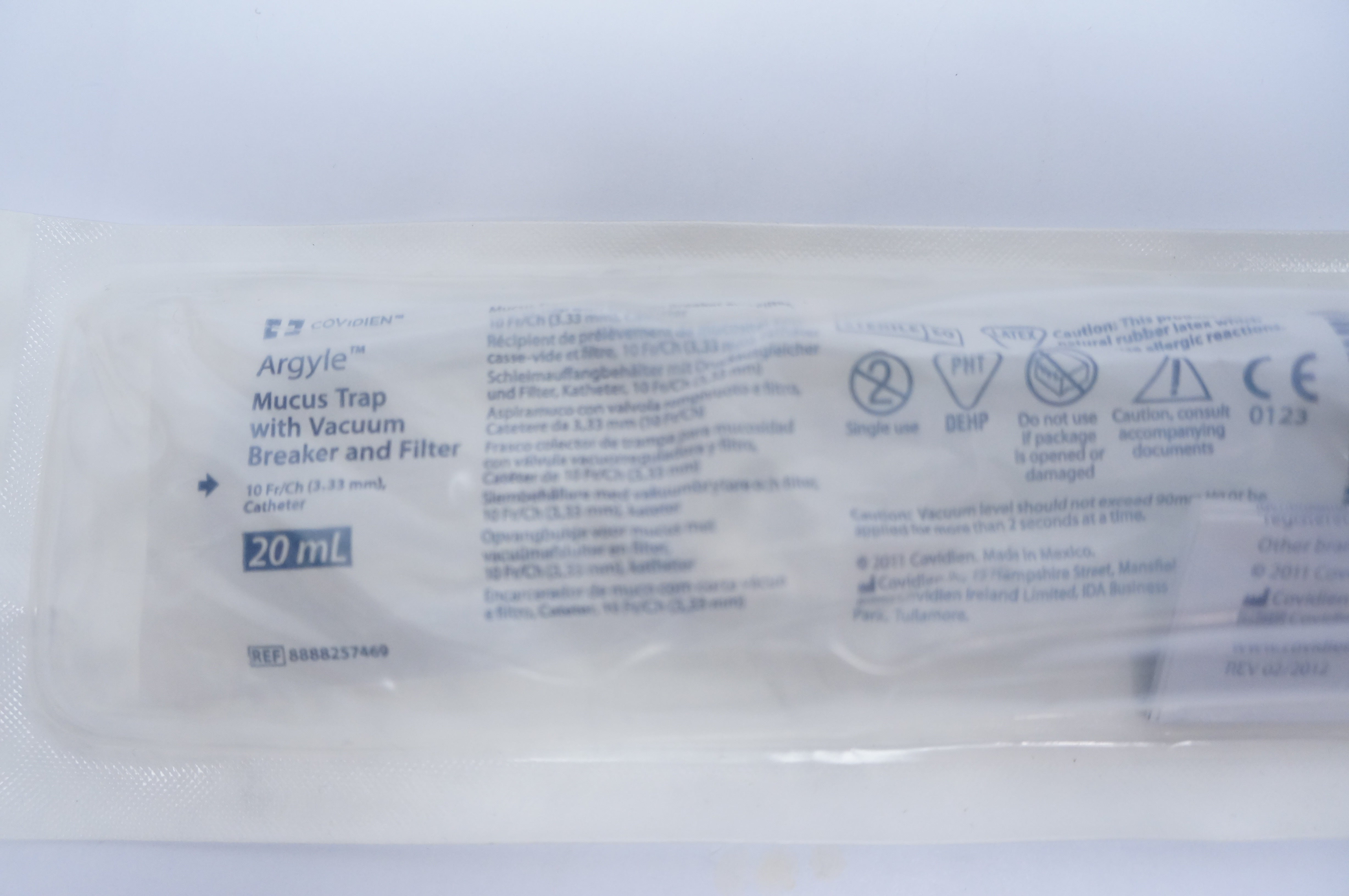 Coviden 8888257469  Argyle Mucus Trap With Vacuum Breaker and Filter 20ml  (x)