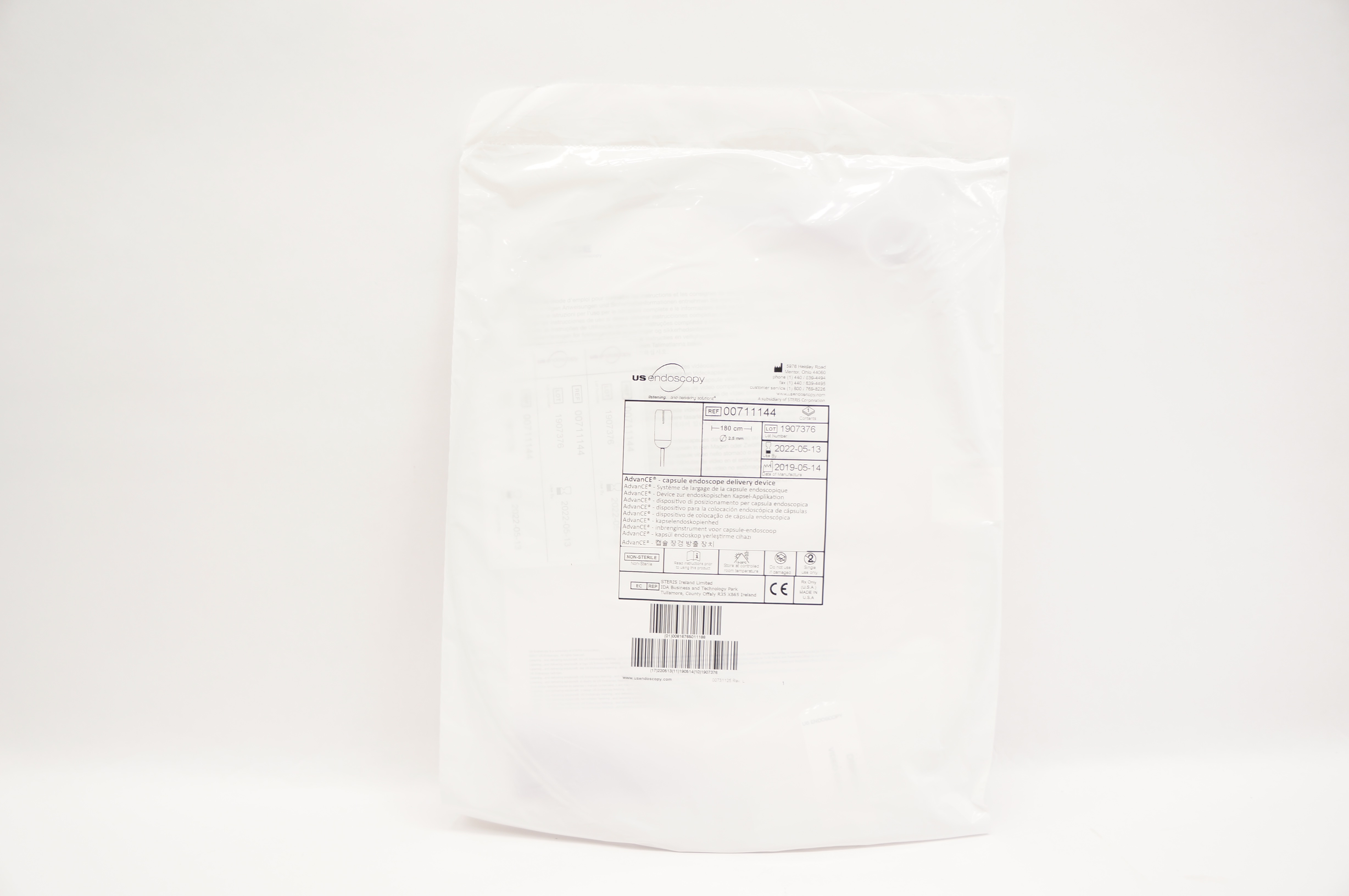 US Endoscopy 00711144 AdvanCE - Capsule Endoscope Delivery Device 180cm (x)