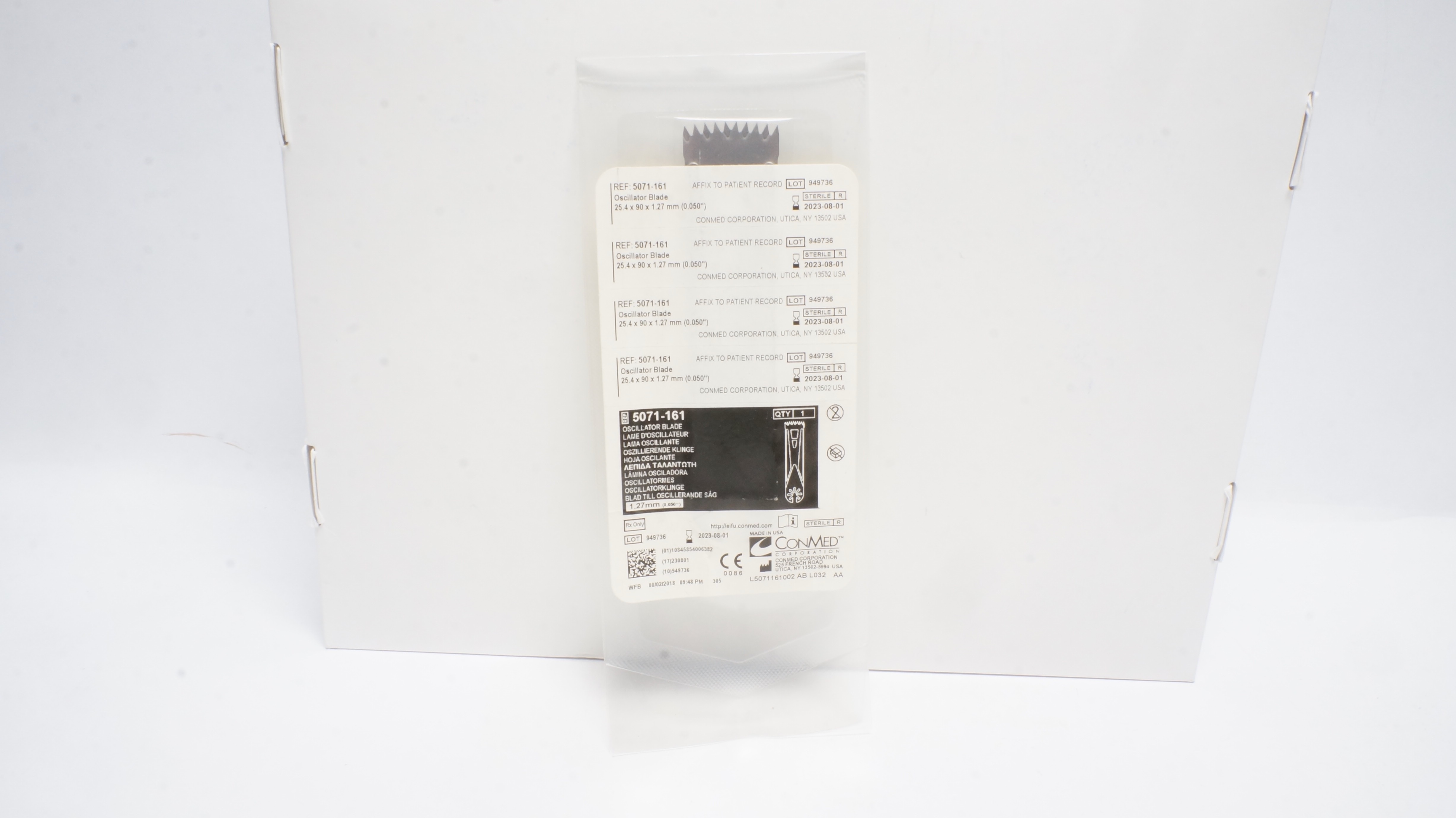 ConMed 5071-161 Oscillator Blade 25.4 x 90 x 1.27mm (x)