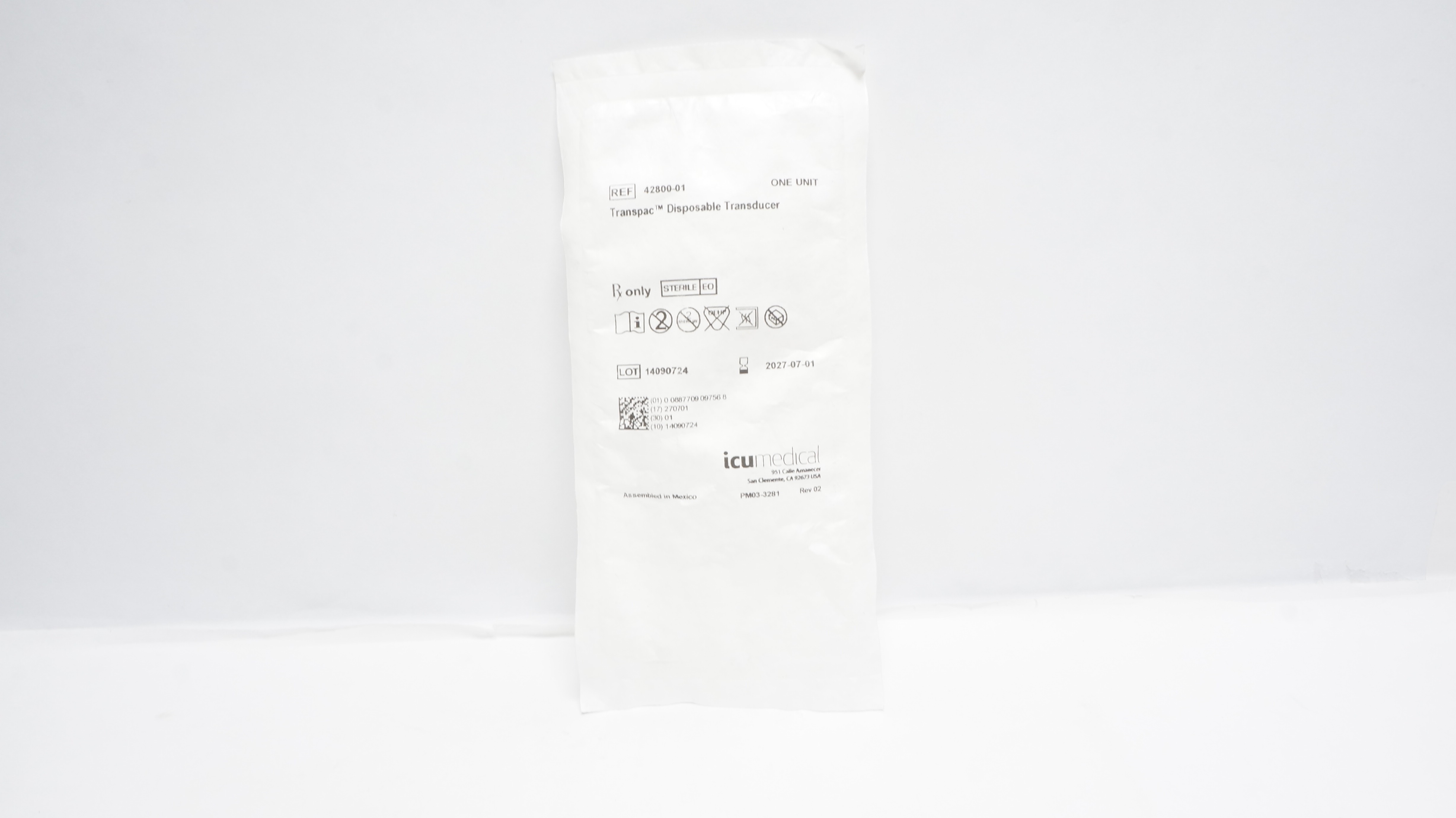 Icu Medical 42800-01 Transpacific Disposable Transducer