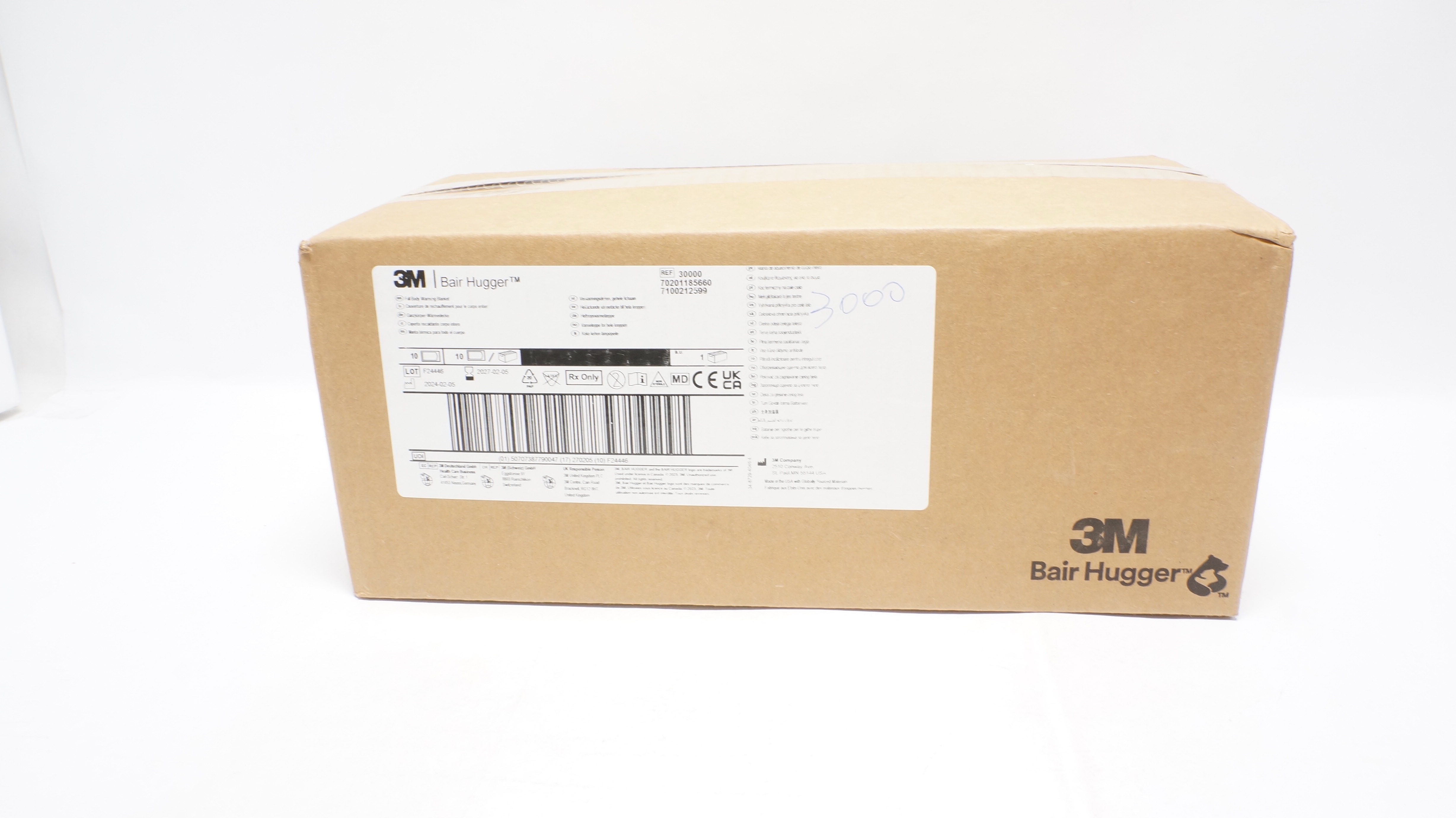 3M 30000 Bair Hugger Adult Full Body Underbody Warming Blanket - Box of 10