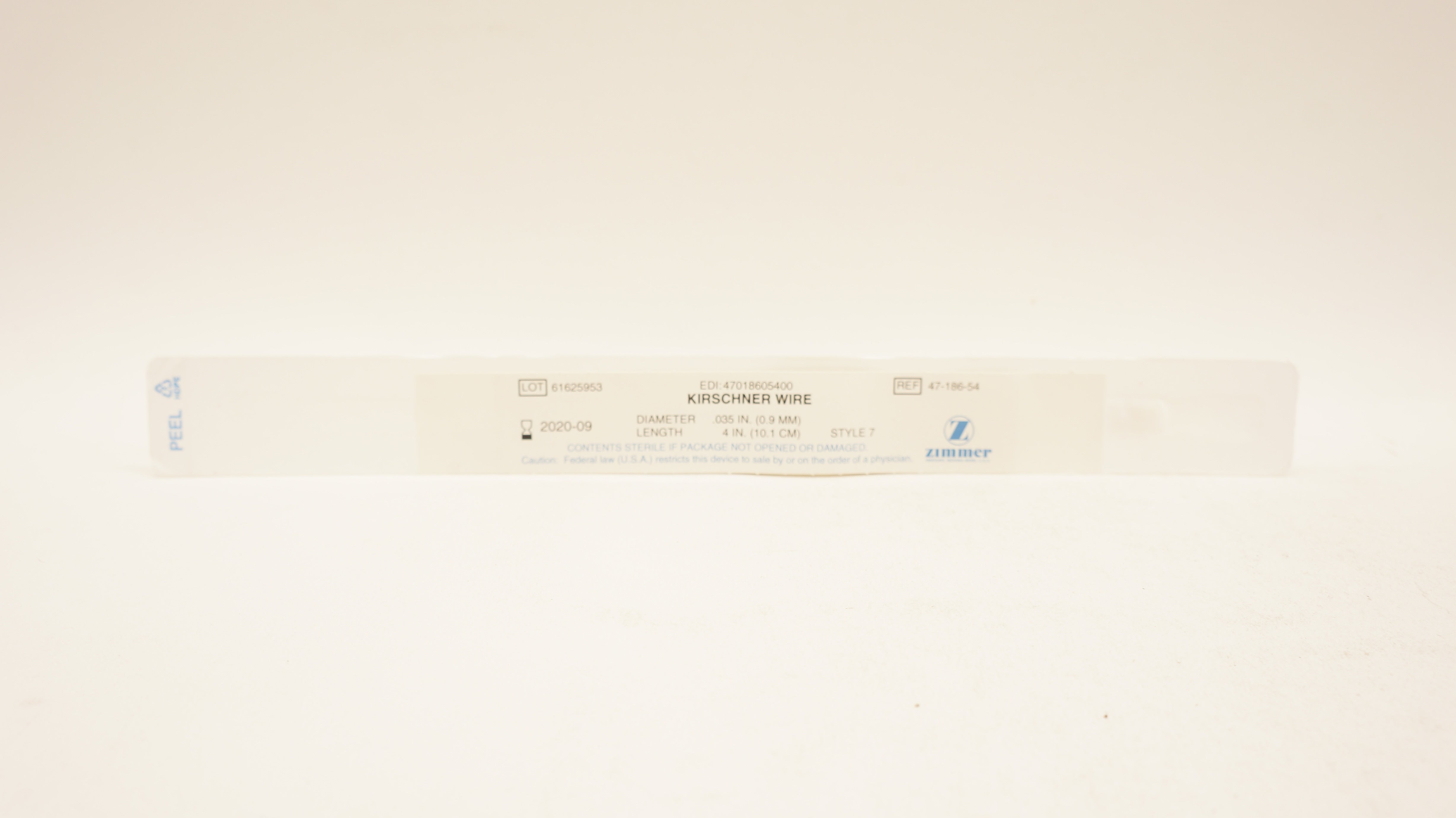 Zimmer 47-186-54 Kirshner Wire Style 7 .035inch x 4inch (x)