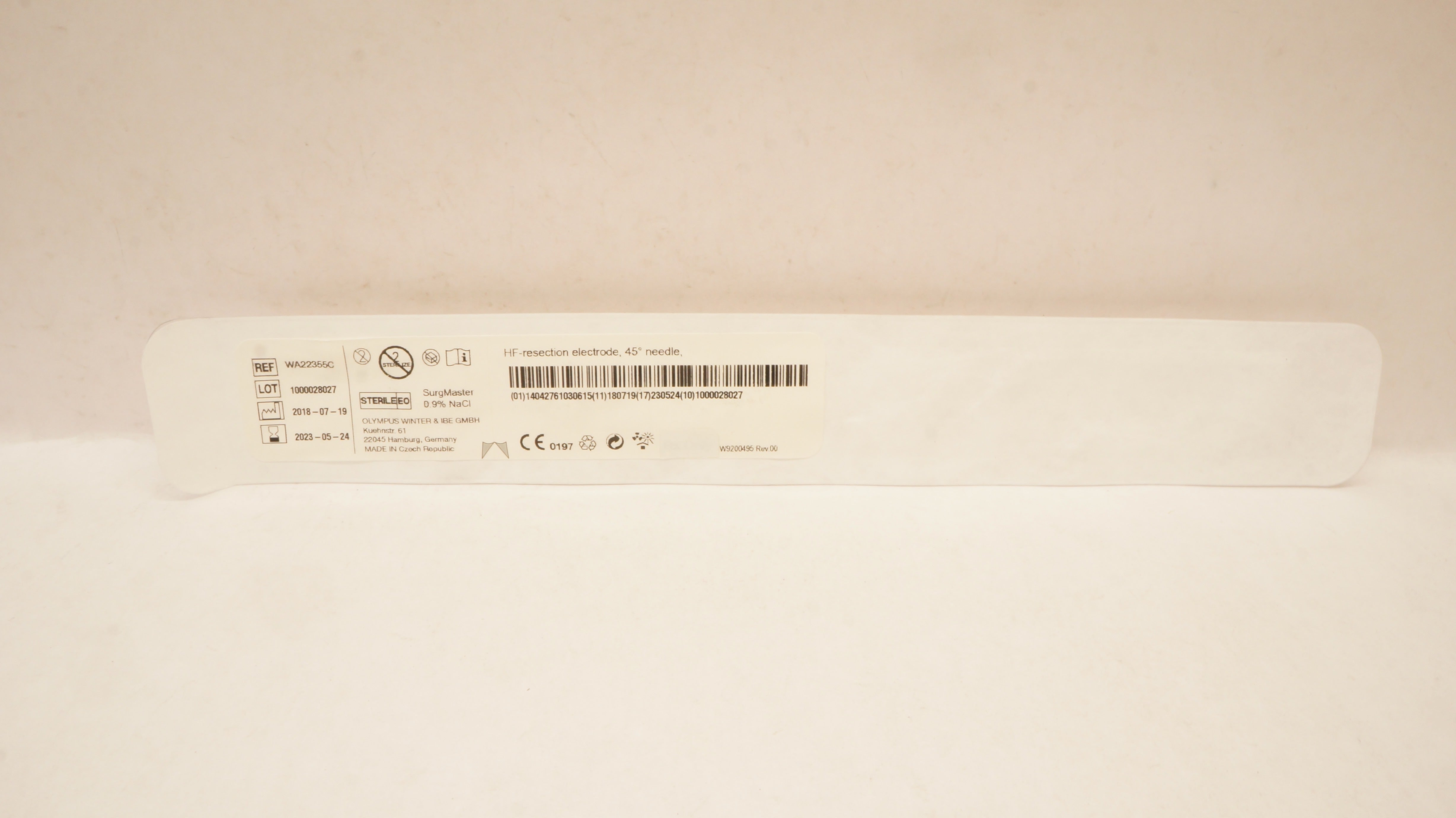 Olympus WA22355C HF-Resection Electrode, 45° Ndle.