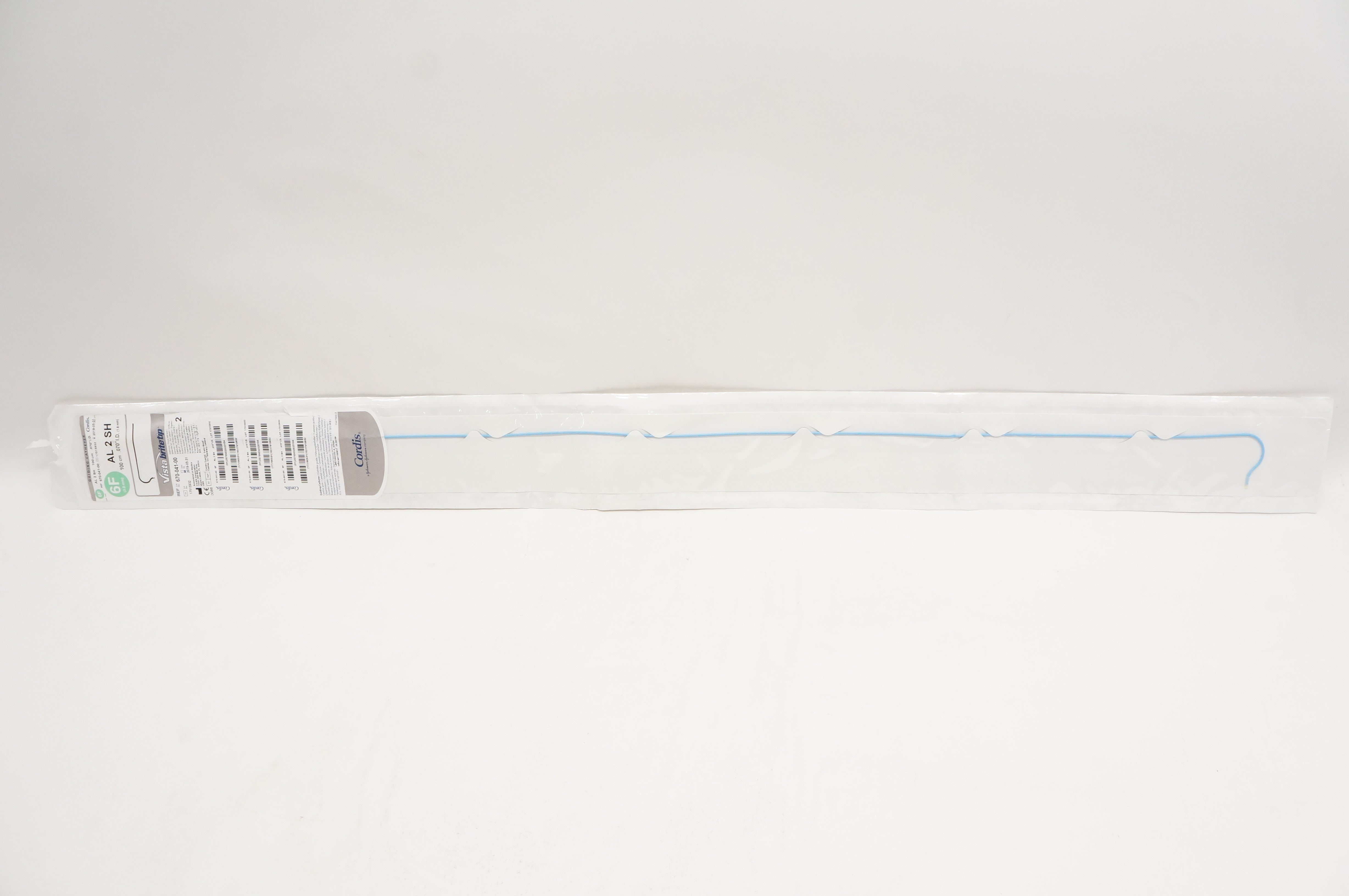Cordis 670-041-00 VistaBriteTip Guiding Cath. AL 2 SH 6F x 100cm x .070inch (x)