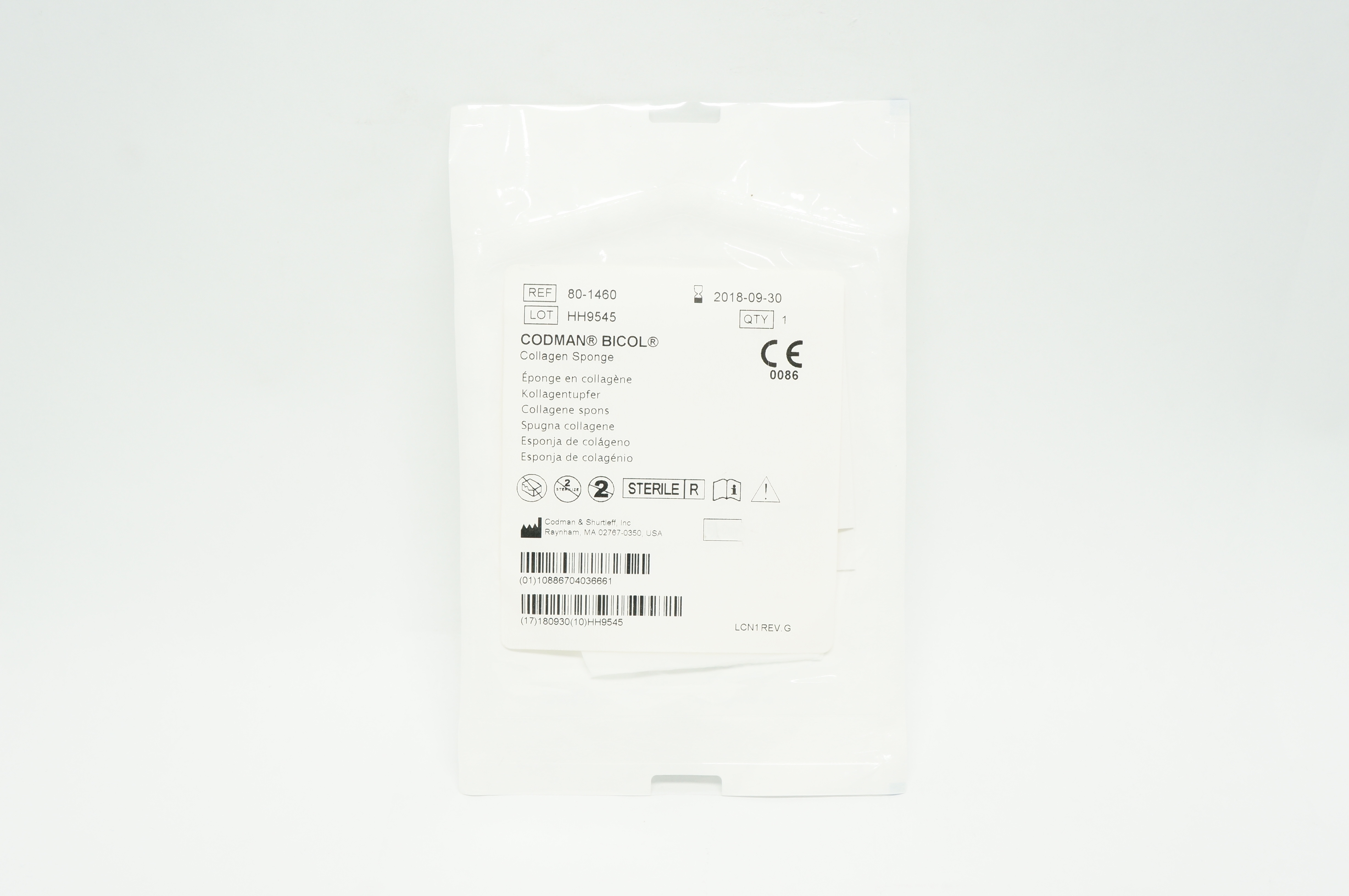 Codman 80-1460 Bicol Collagen Sponge (x)