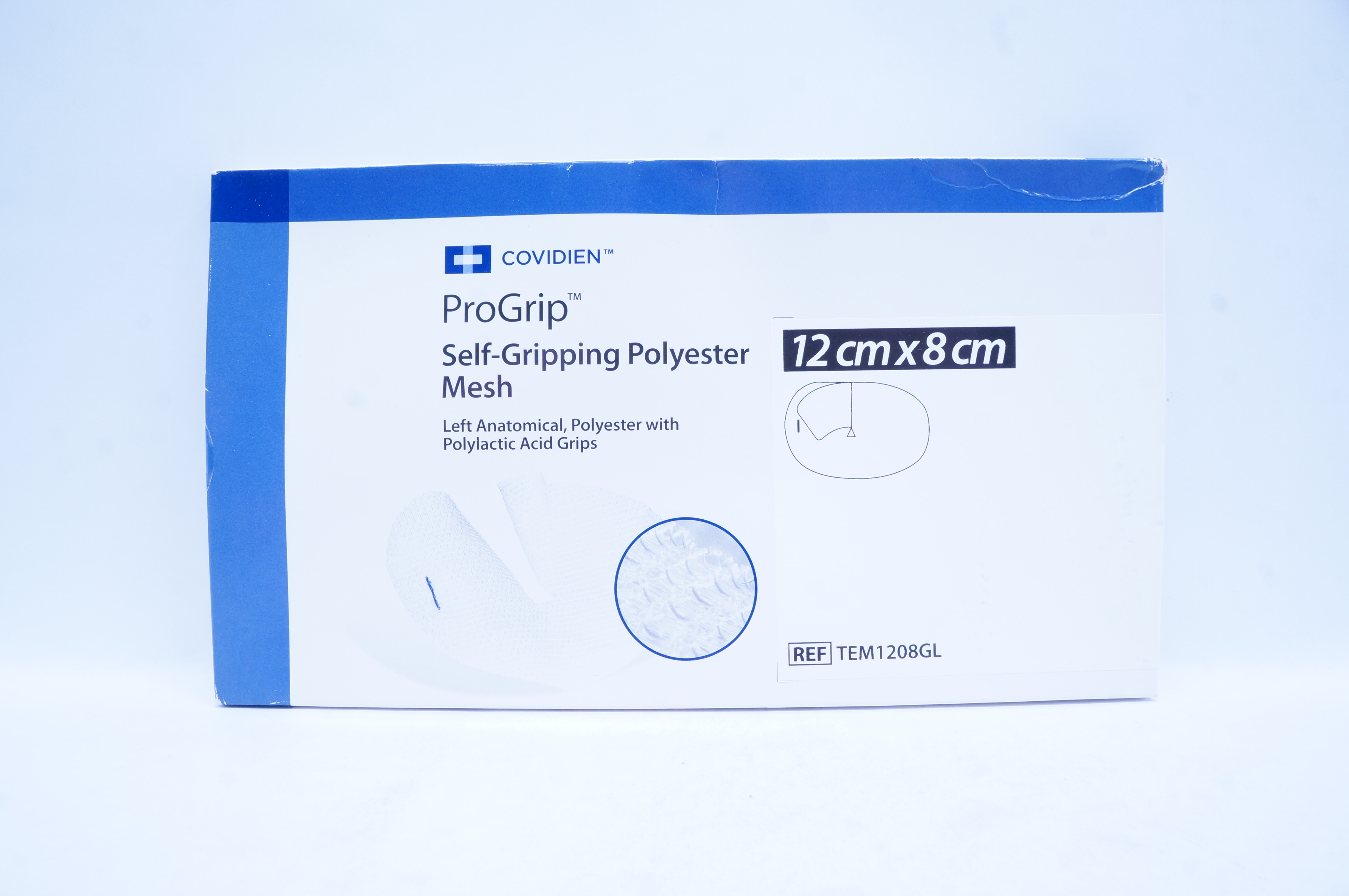 Covidien TEM1208GL ProGrip Self-Gripping Polyester Mesh 12 cm x 8 cm (x)