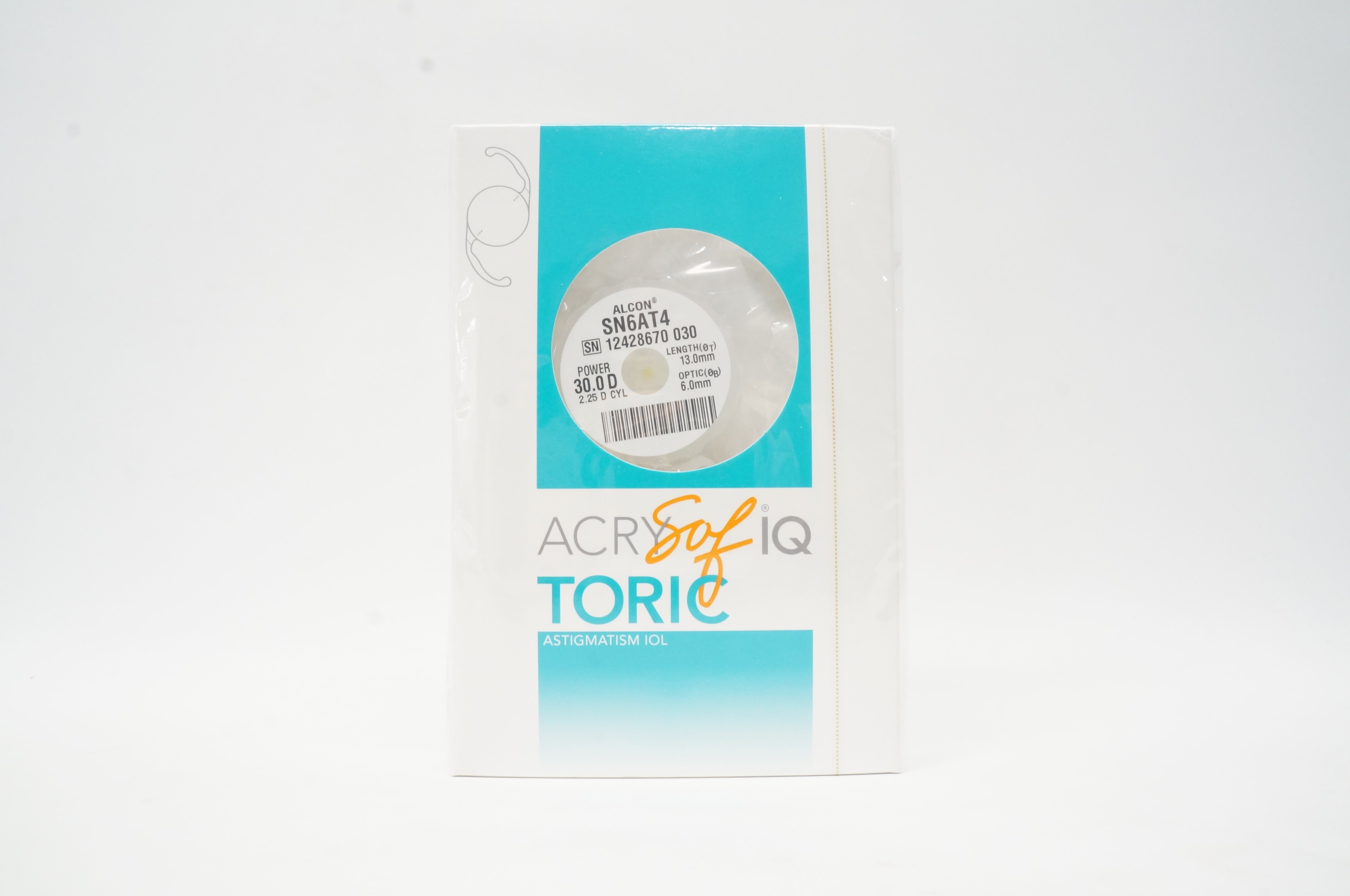 AcrySof IQ SN6AT4 Alcon Toric Astigmatism IOL 30.0D 6.0mm x 13.0 mm (x)