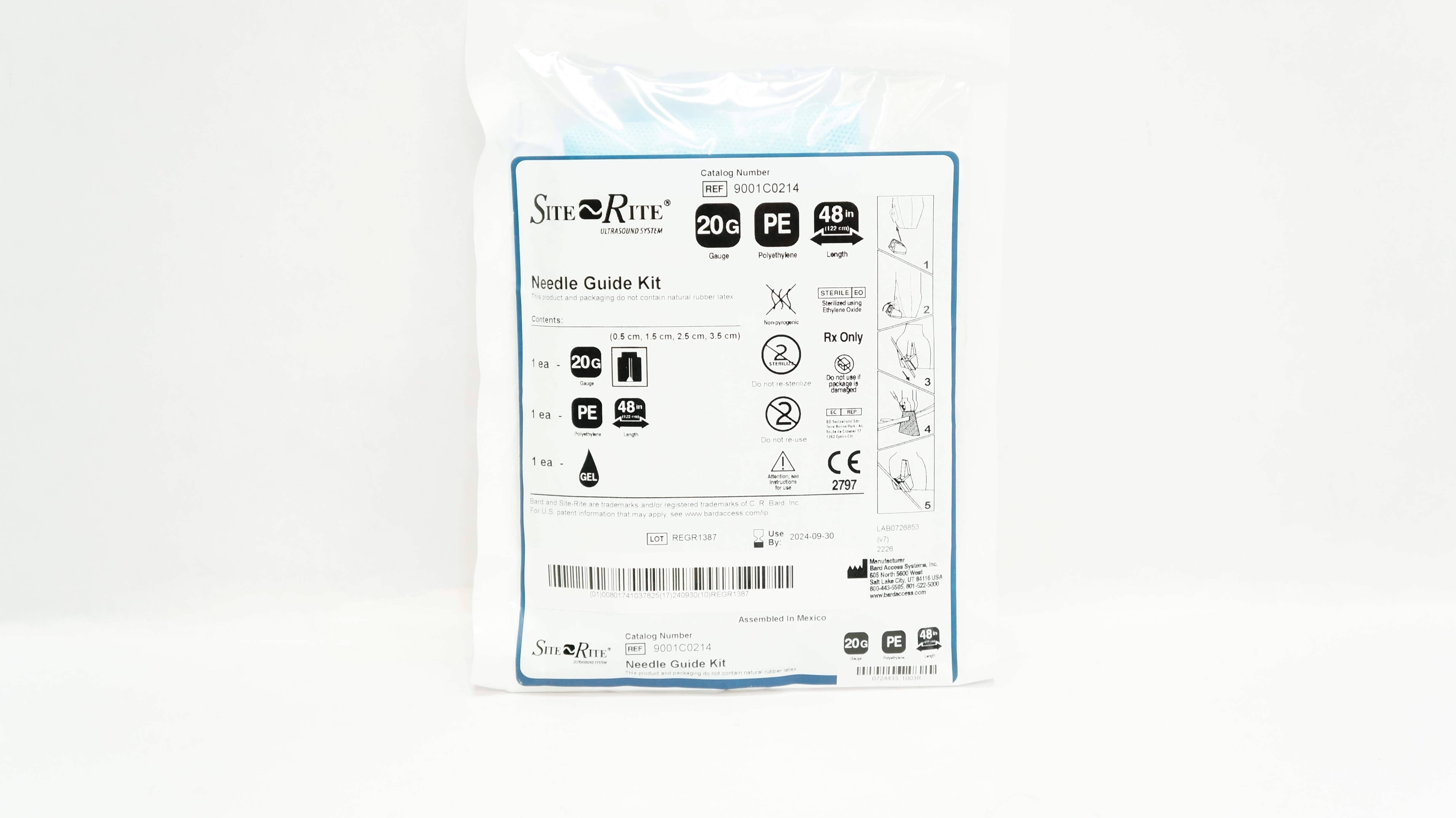 Bard 9001C0214 Site-Rite Ndle Guide Kit 20G x 48inch