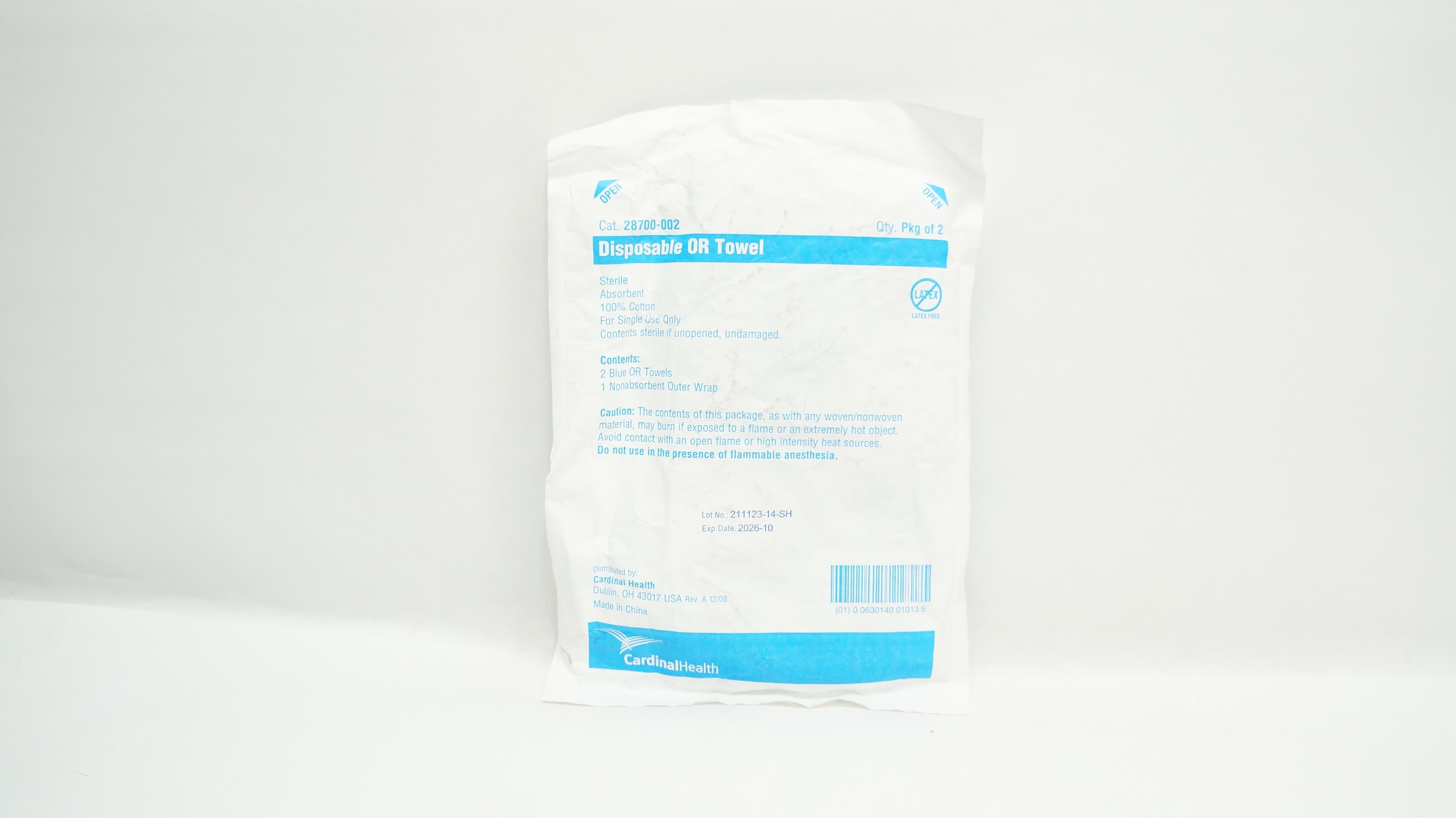 Cardinal Health 28700-002 Disposable OR Towel Sterile Absorbent - Pack of 2