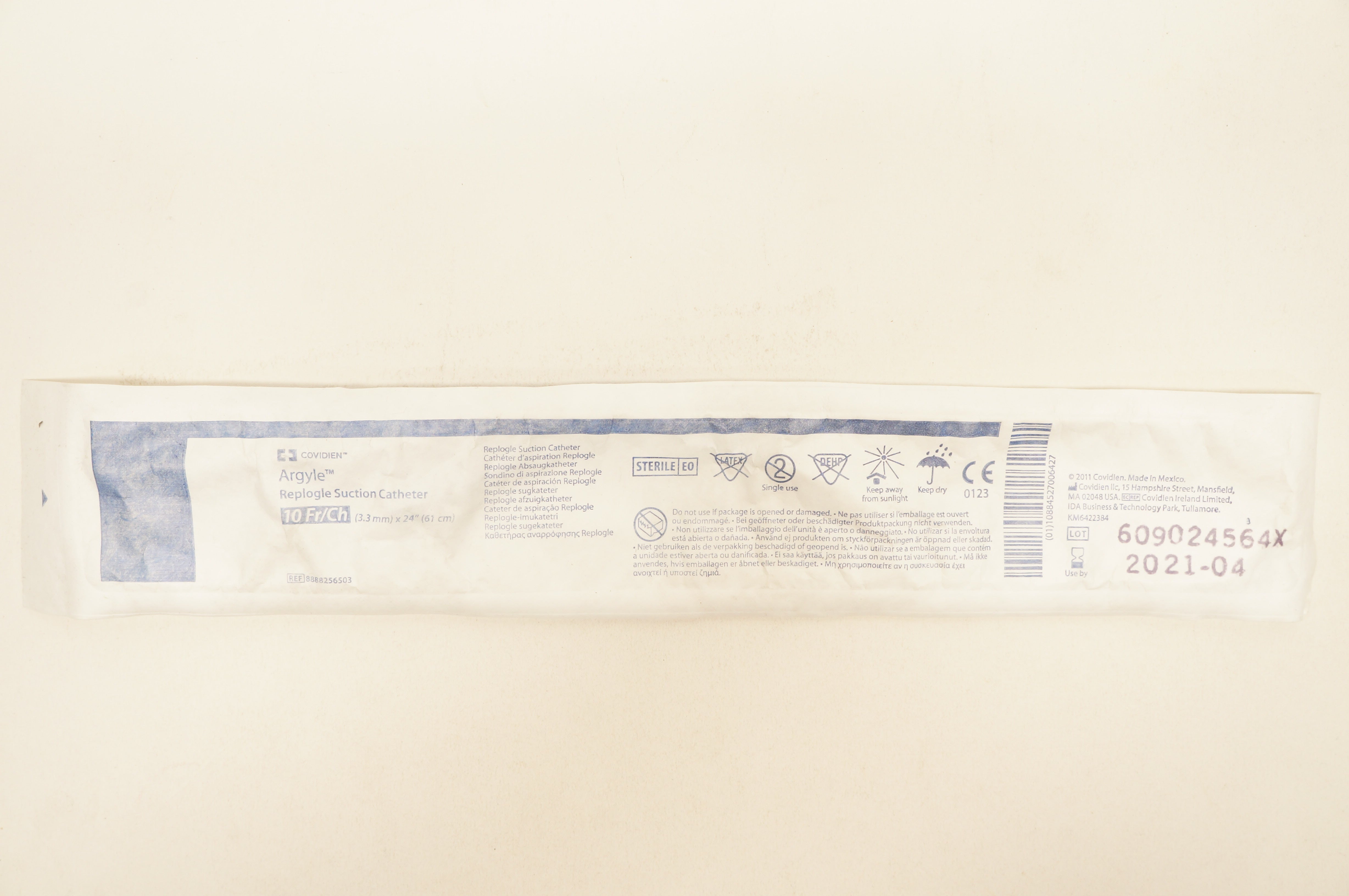 Covidien 8888256503 Argyle Replogle Suction Catheter 10Fr/Ch x 24inch (x)