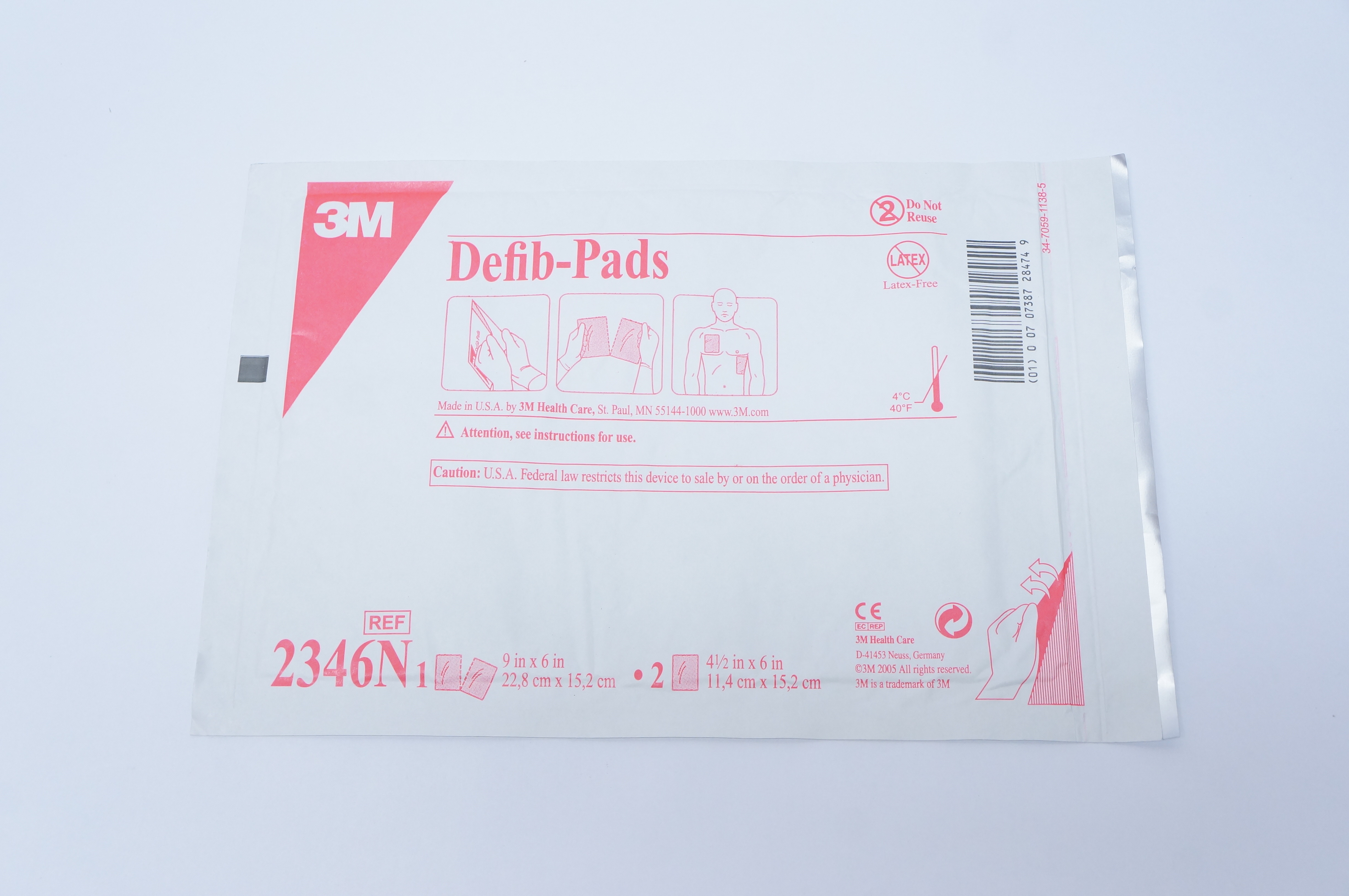 3M 2346N Defi-Pads 9inch x 6inch, 4-1/2inch x 6inch (x)