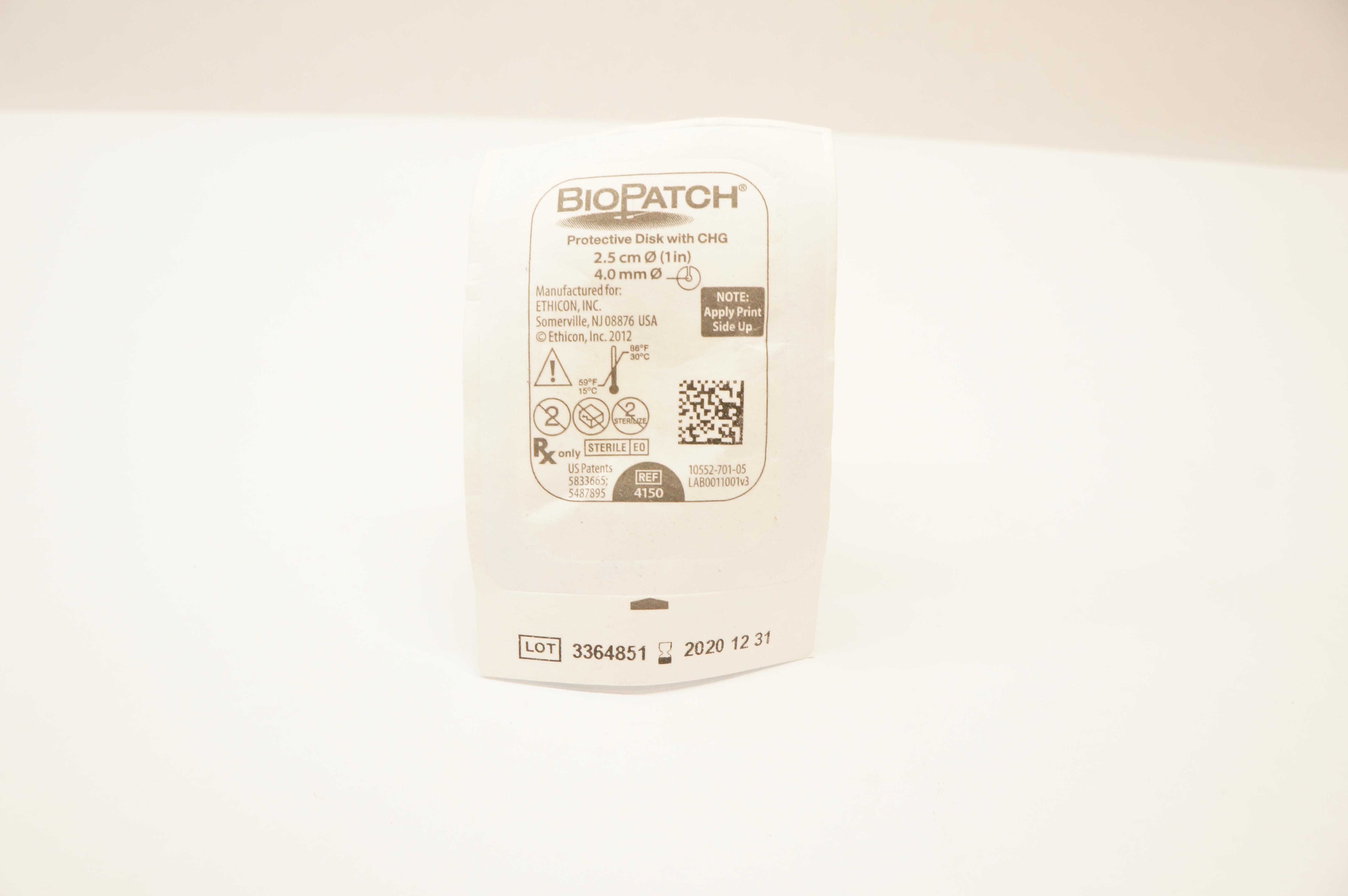 Ethicon 4150 BioPatch Protective Disk with CHG 1 inch x 4.0mm (x)