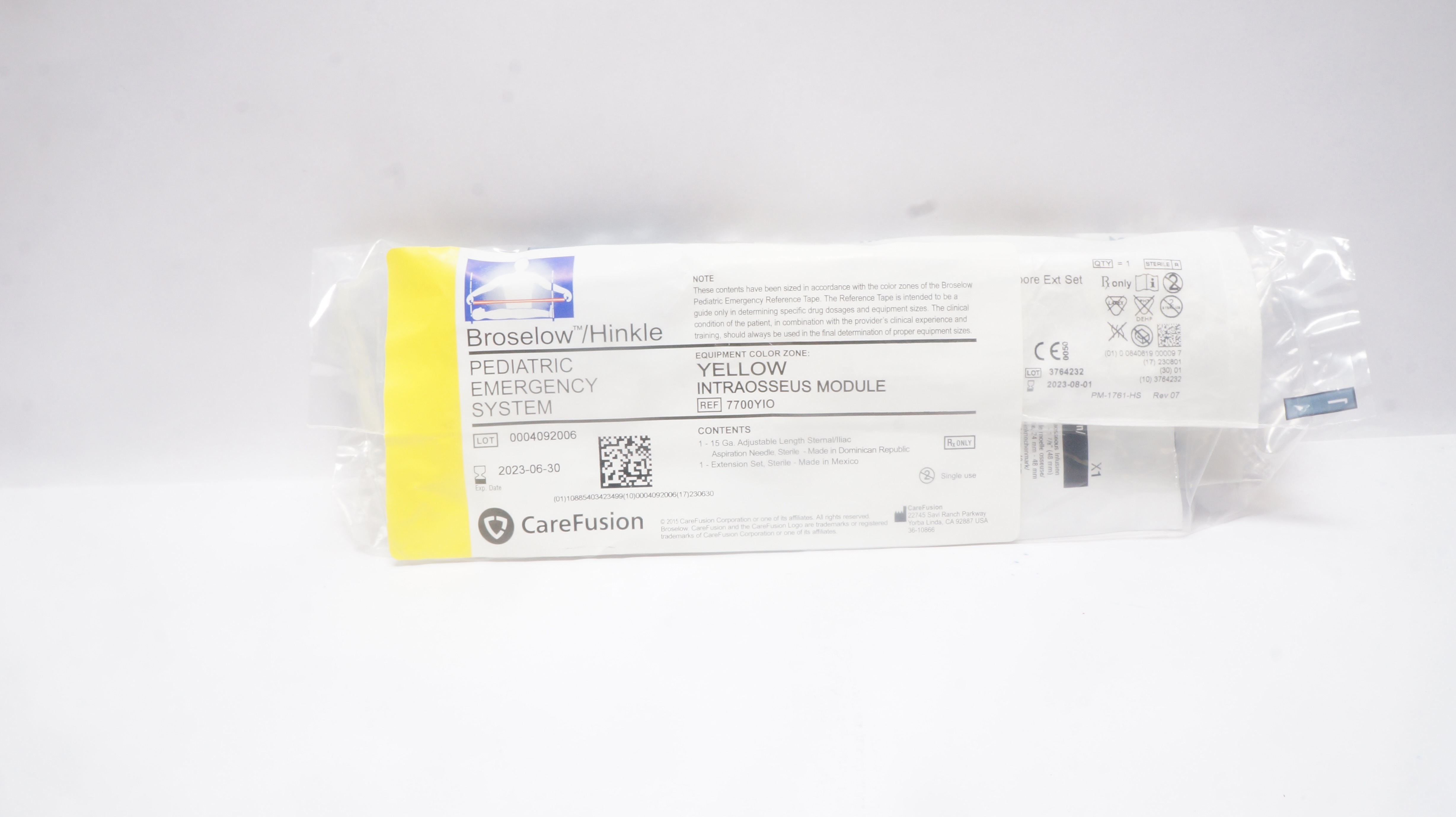 CareFusion 7700YIO Pediatric Emergency System Yellow Intraosseus Module (x)