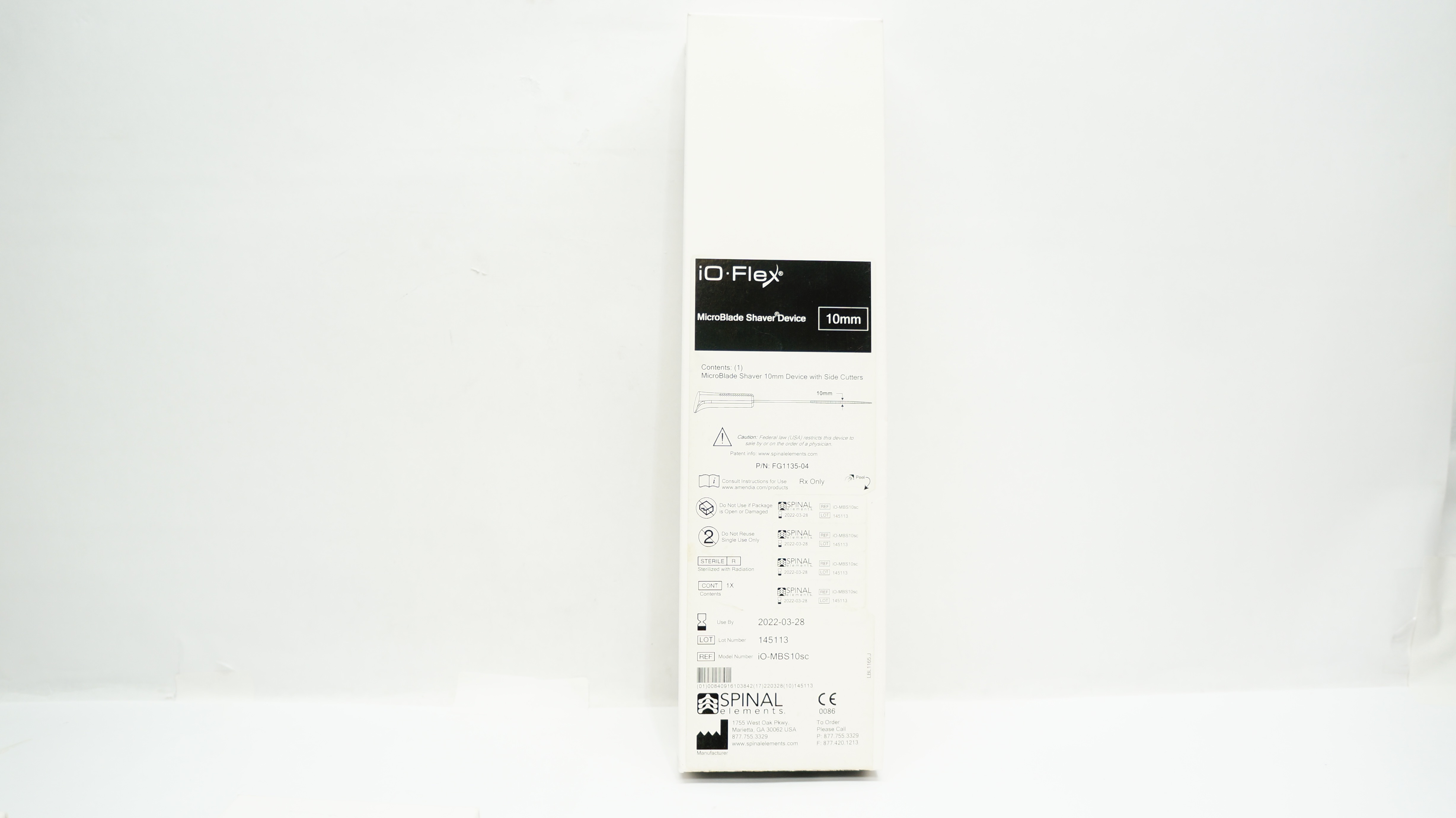 Spinal Elements iO-MBS10sc iO.Flex MicroBlade Shaver Device 10mm (X)