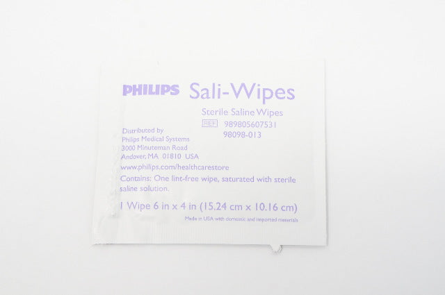 Philips 989805607531 Sali-Wipes Sterile Saline Wipes 6inch x 4inch