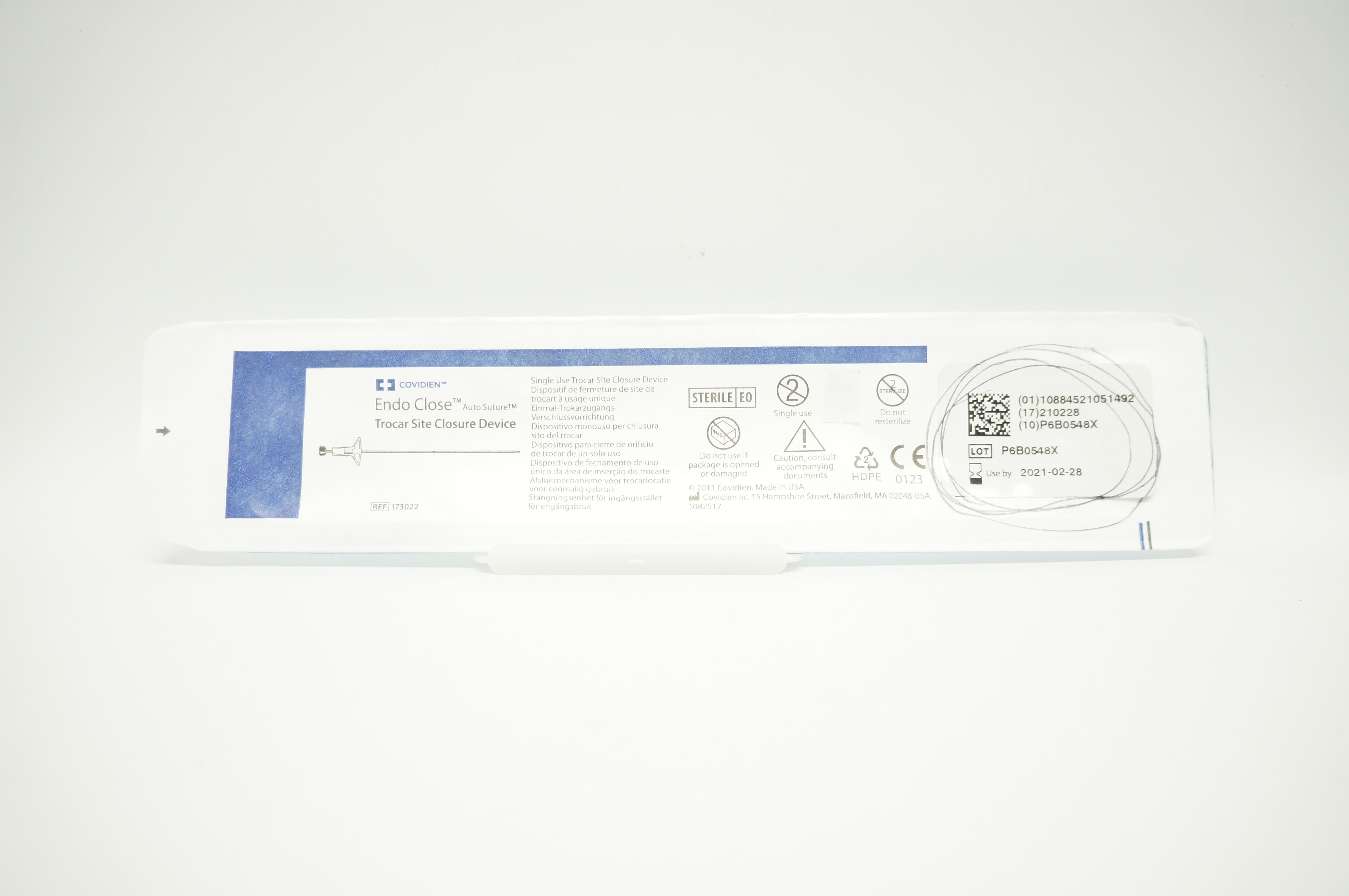 Covidien 173022 Endo Close Auto Suture Trocar Site Closure Device (x)