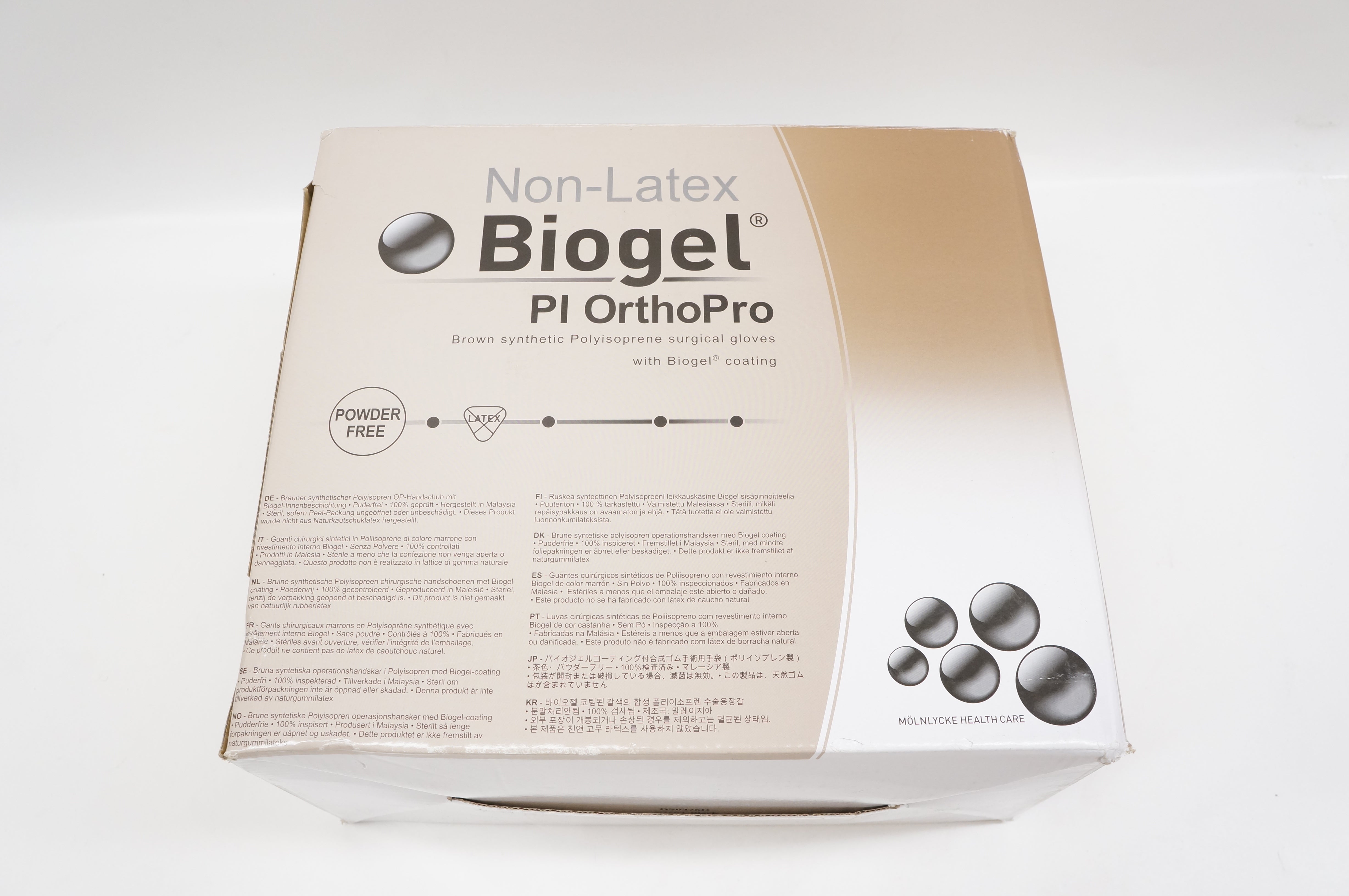 Molnlycke Health Care 47660-00 Biogel Pl OrthoPro Gloves, Size 6 - Box of 40