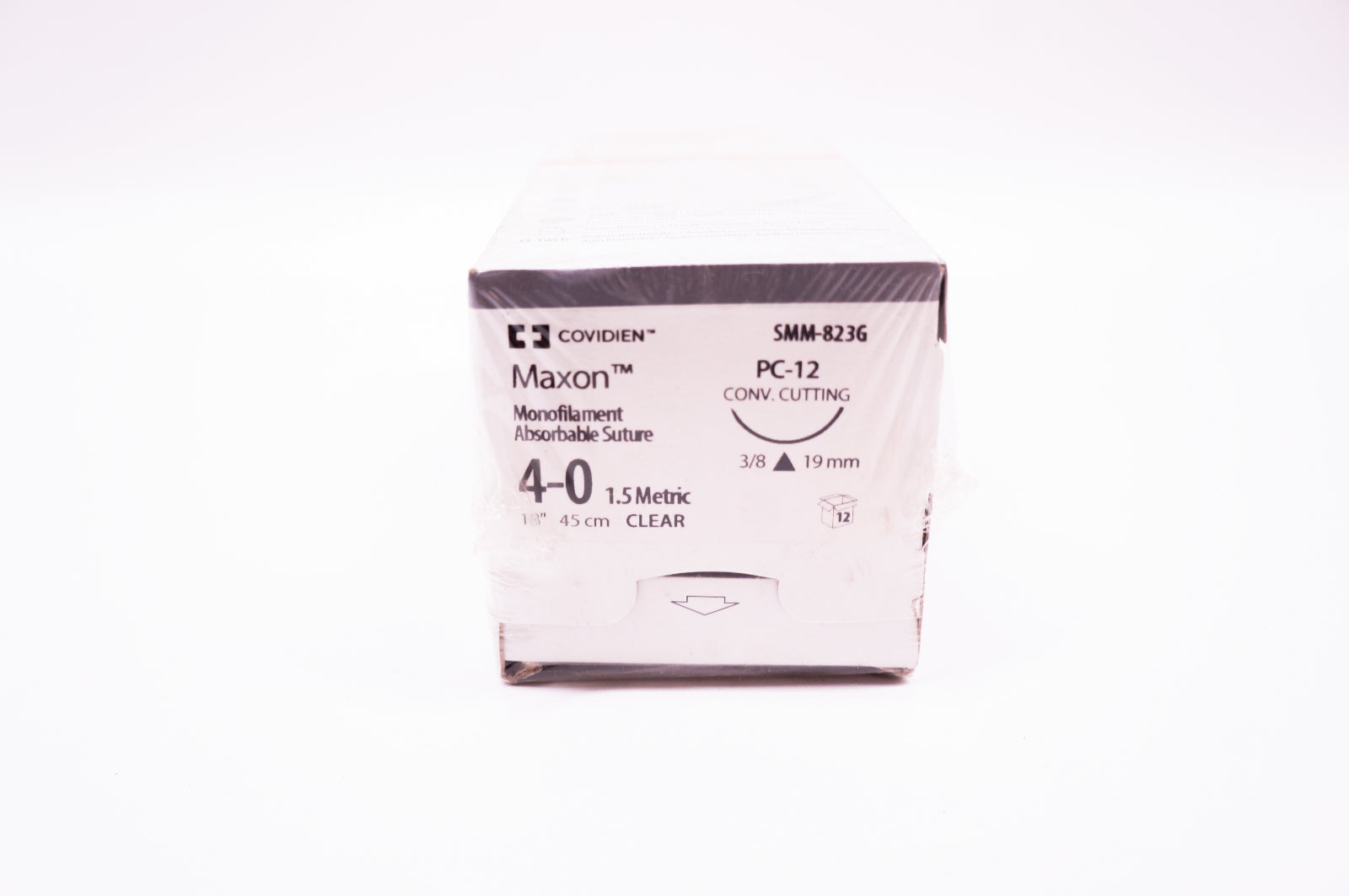 Covidien SMM-823G 4-0 Maxon, PC-12 Conv. Cutting, 3/8 19mm, 18inch (x) - Box of 12