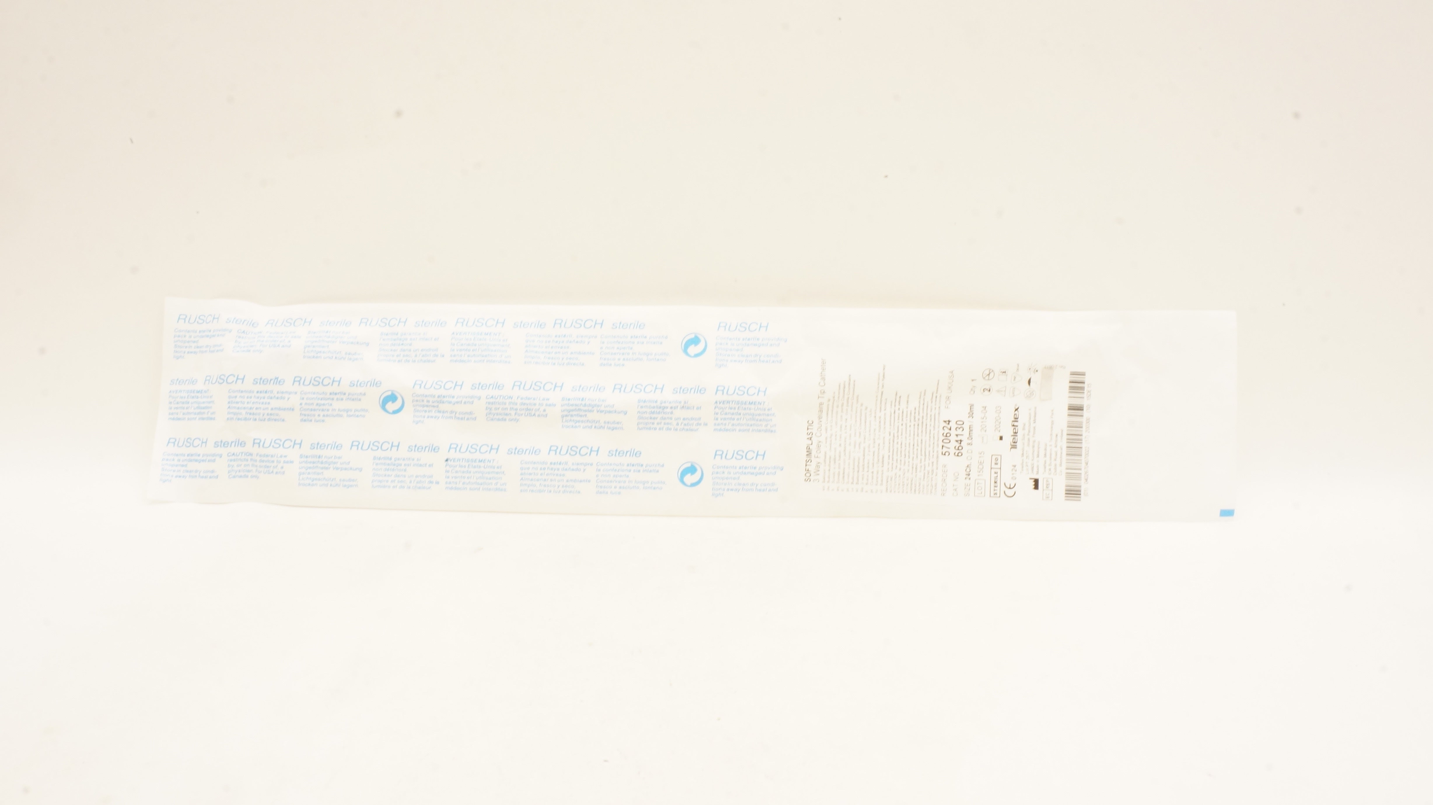 Teleflex 570624 Foley Catheter Soft Simplastic Tip 30 cc Balloon 24 Fr (x)